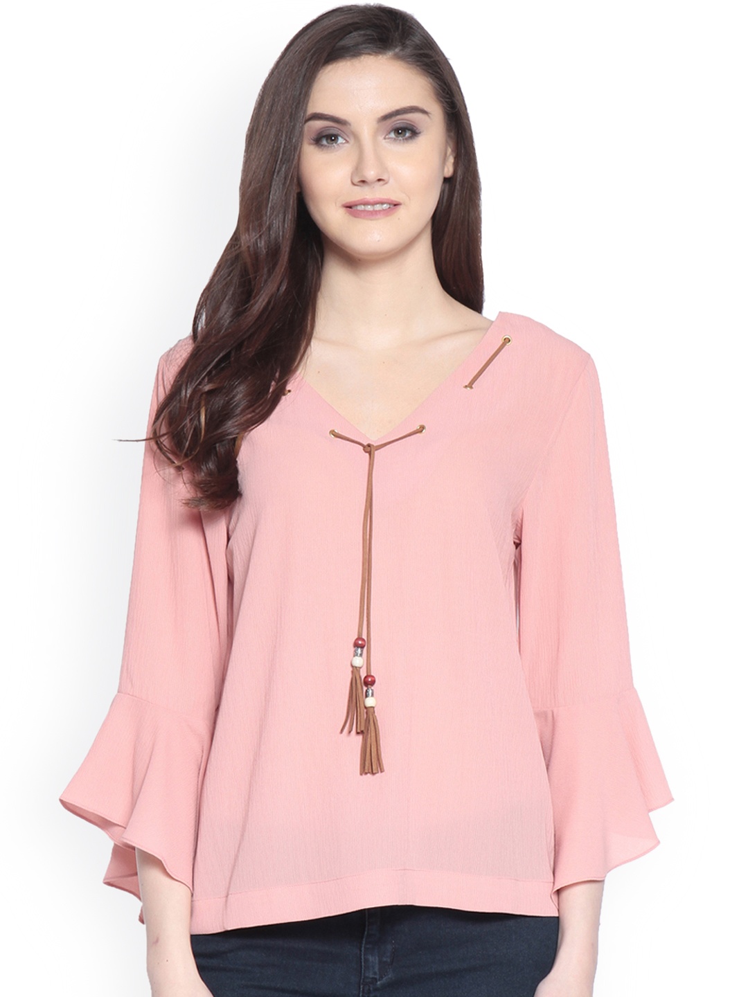 

Gipsy Women Pink Solid Top