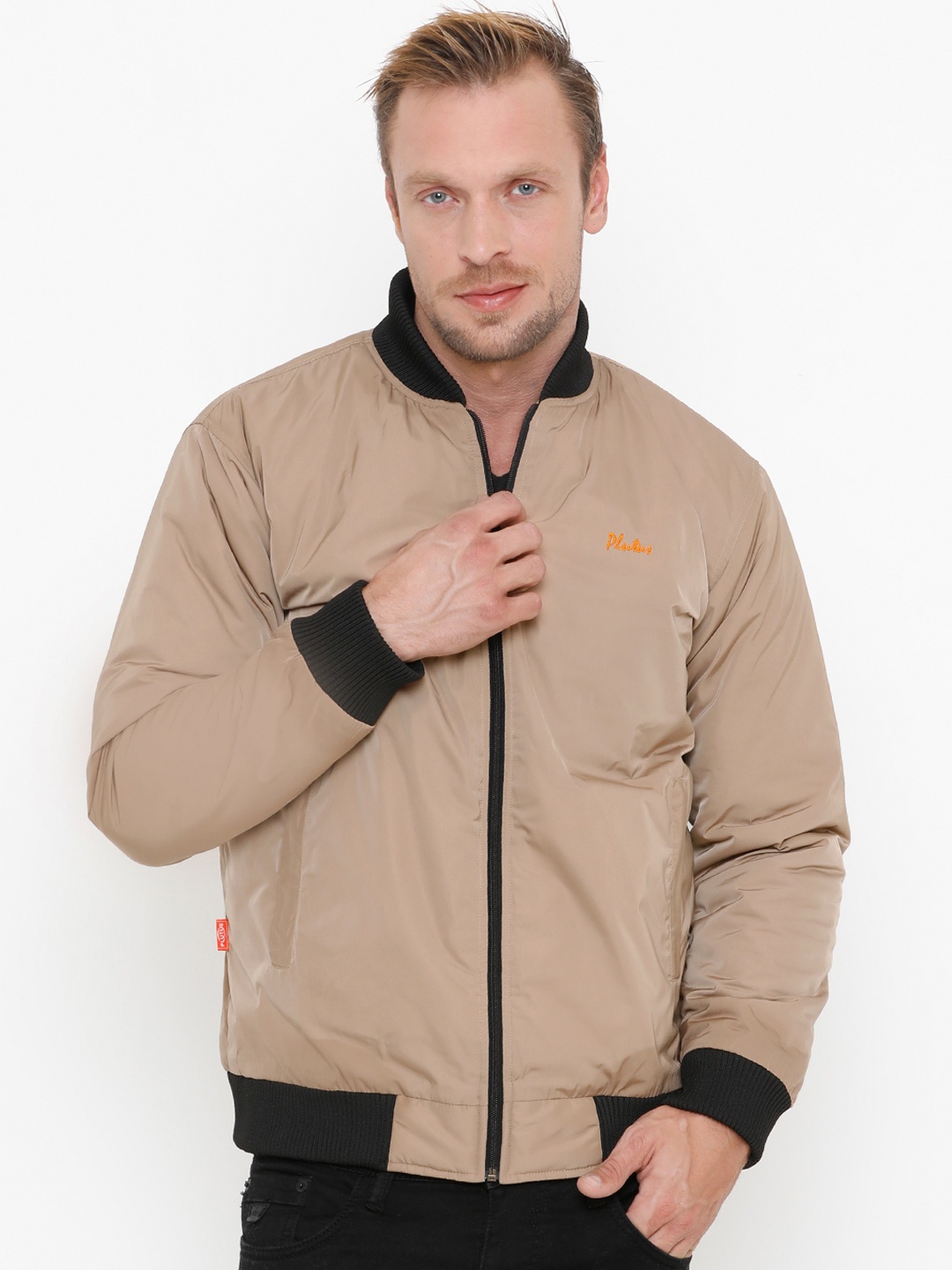 

Plutus Men Brown Solid Water Resistant Bomber