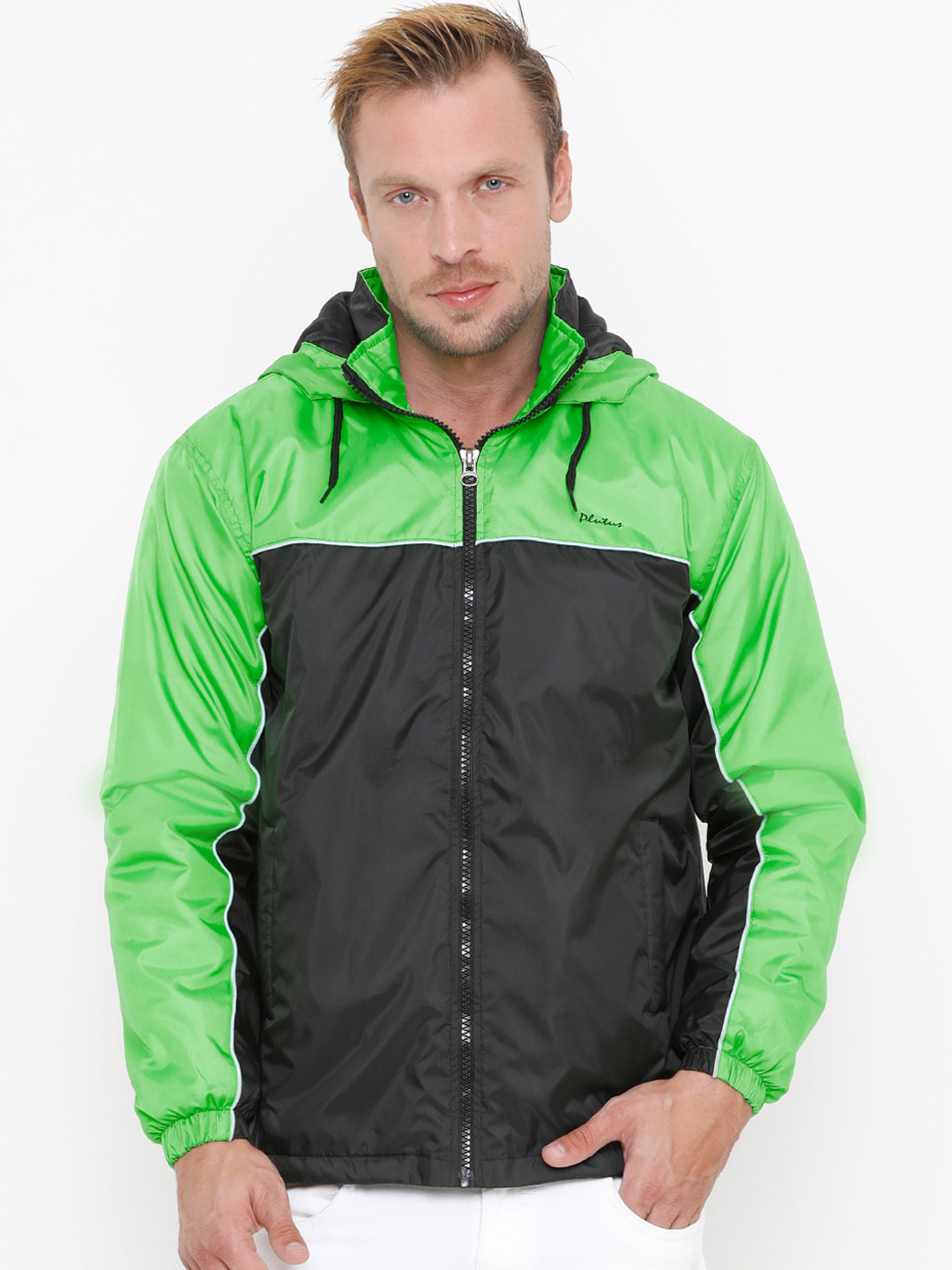 

Plutus Men Green Solid Water Resistant Bomber