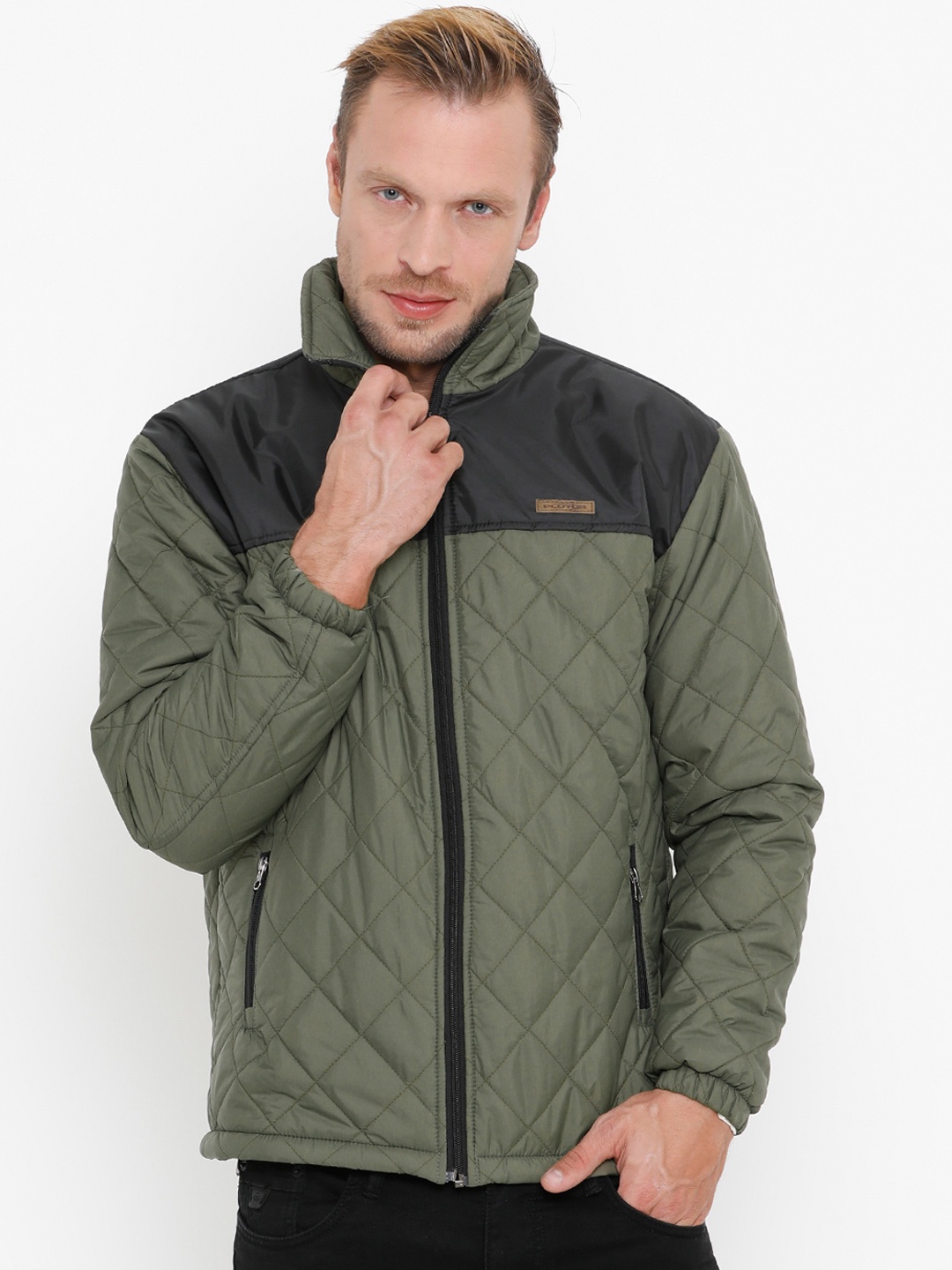 

Plutus Men Black Solid Water Resistant Bomber
