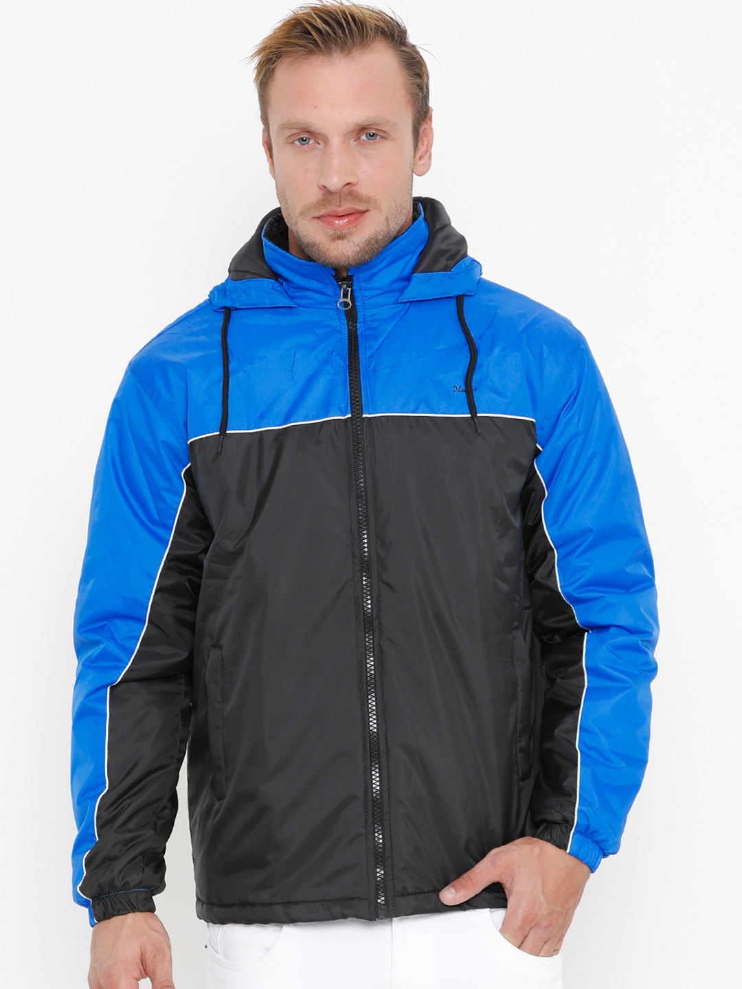 

Plutus Men Blue Solid Water Resistant Bomber