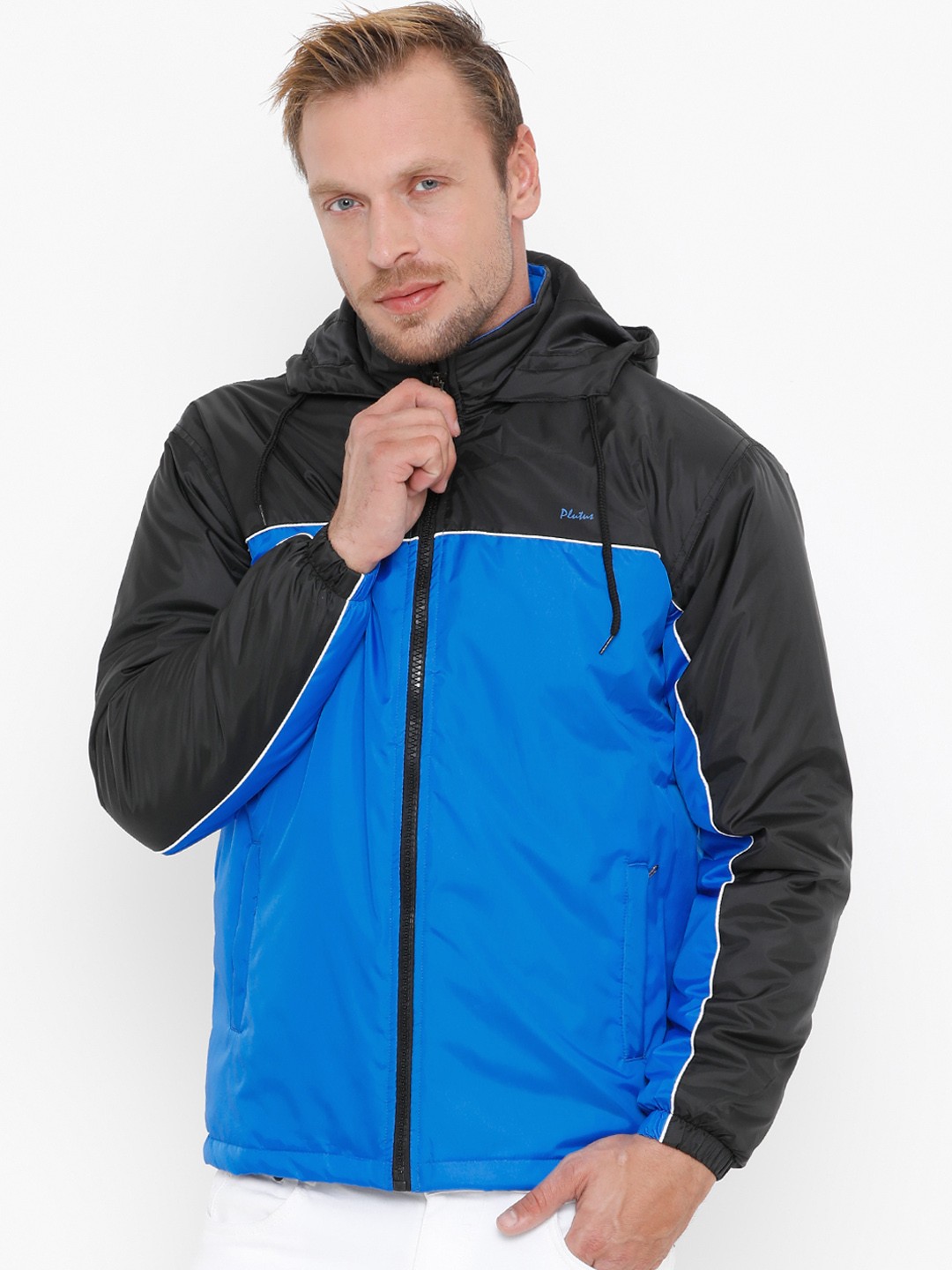 

Plutus Men Black Solid Water Resistant Bomber