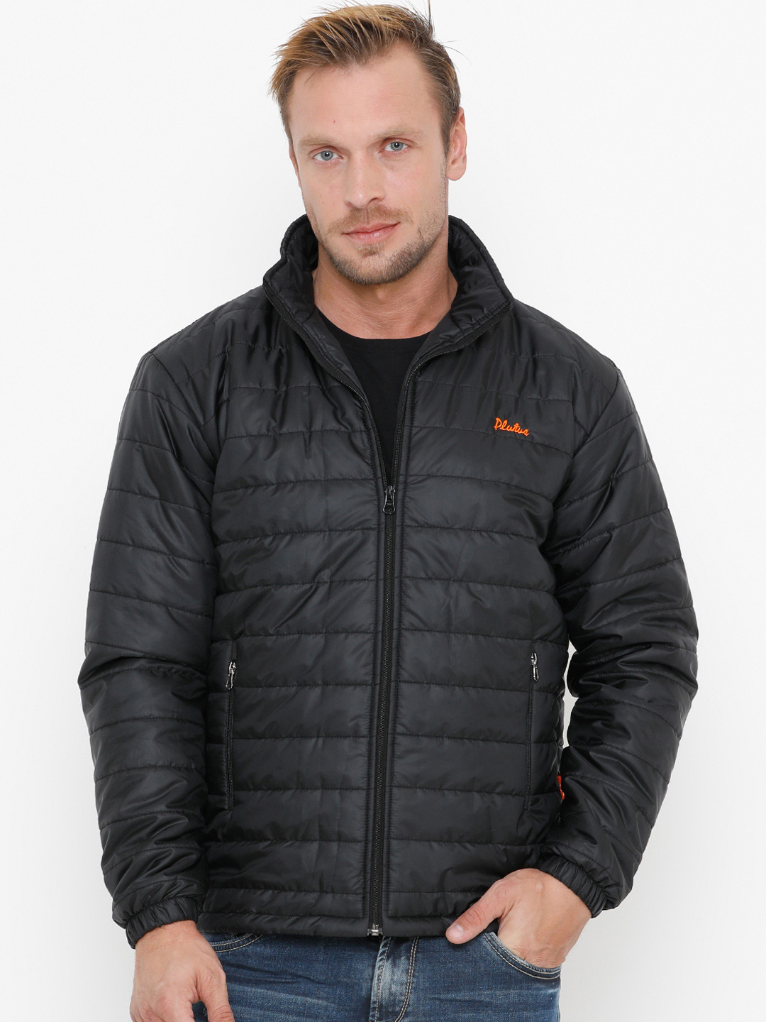 

Plutus Men Black Solid Water Resistant Padded Jacket