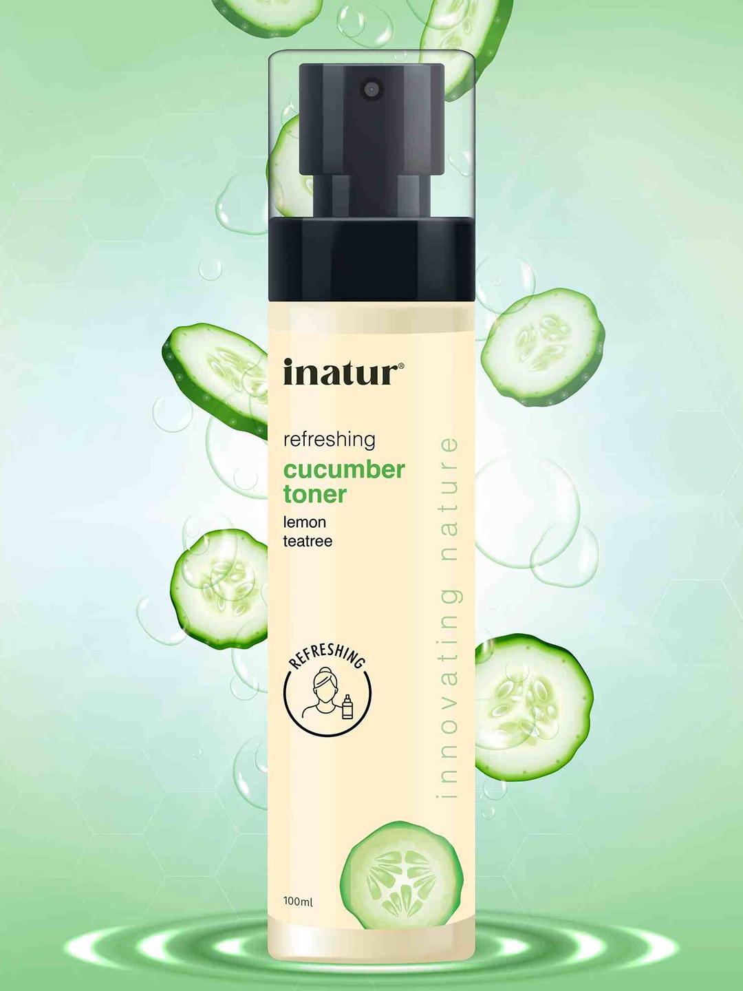 

Inatur Cucumber Toner Facial Mist 100ml, White