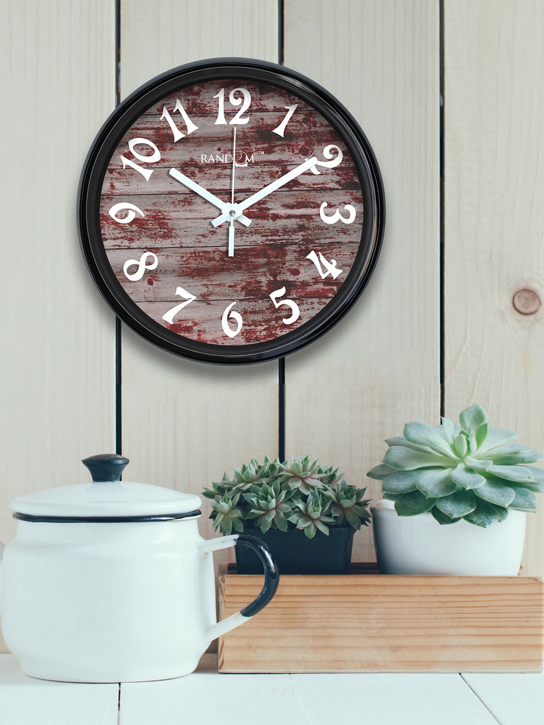 

RANDOM Brown Round Printed 30.48 cm Analogue Wall Clock