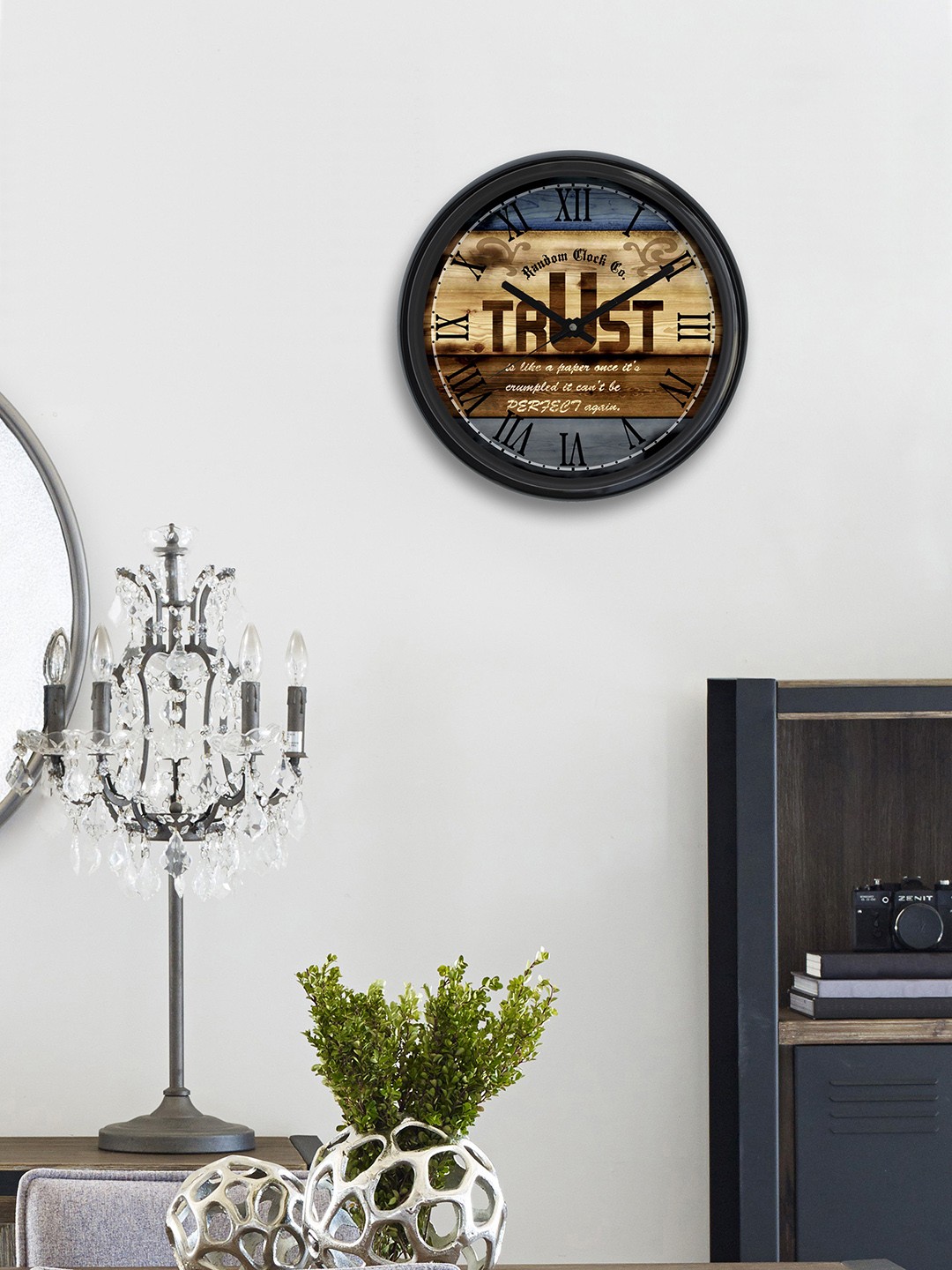 

RANDOM Brown Round Printed 30.48 cm Analogue Wall Clock