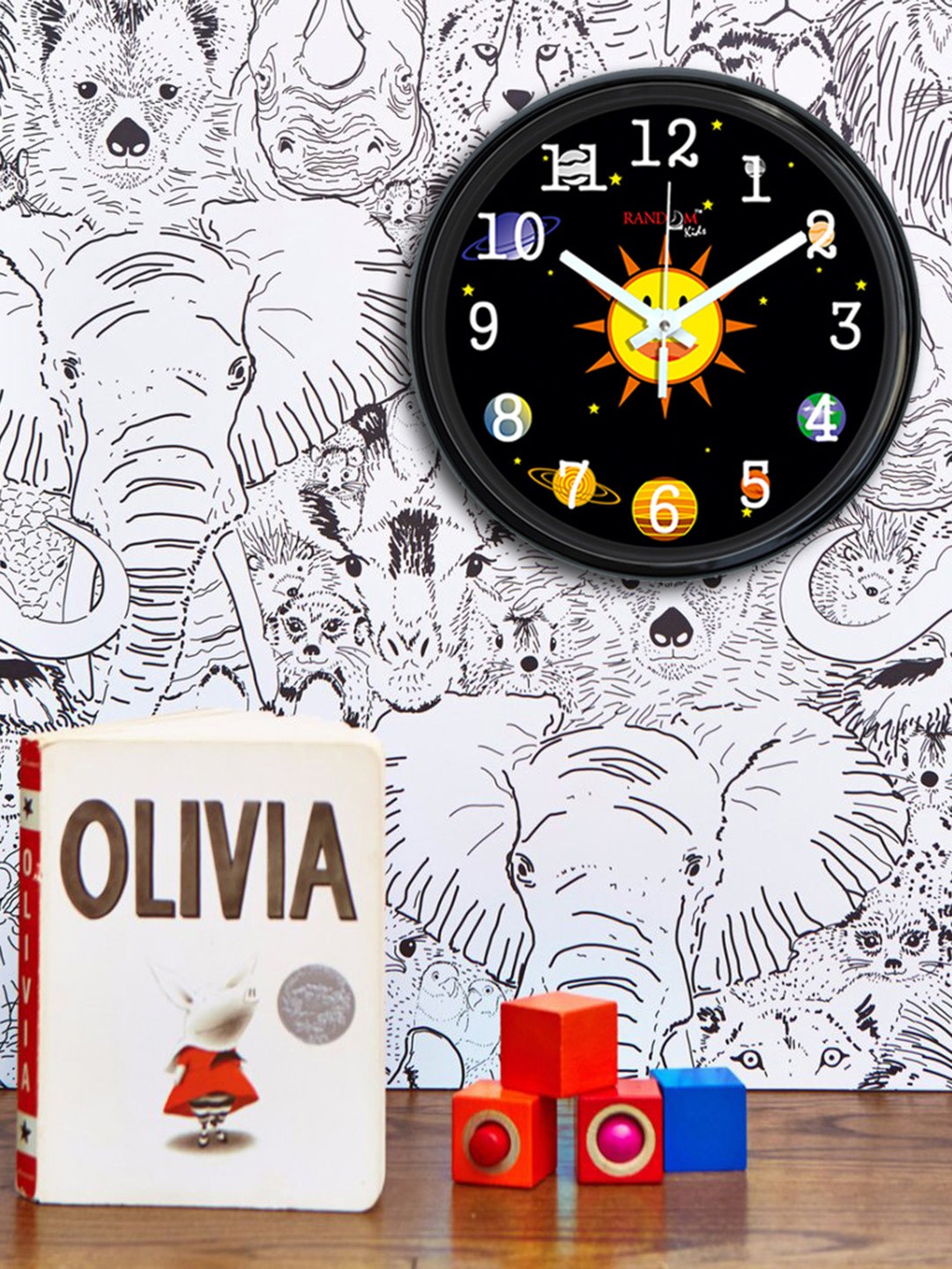 

RANDOM Black Round Printed 30.48 cm Analogue Wall Clock