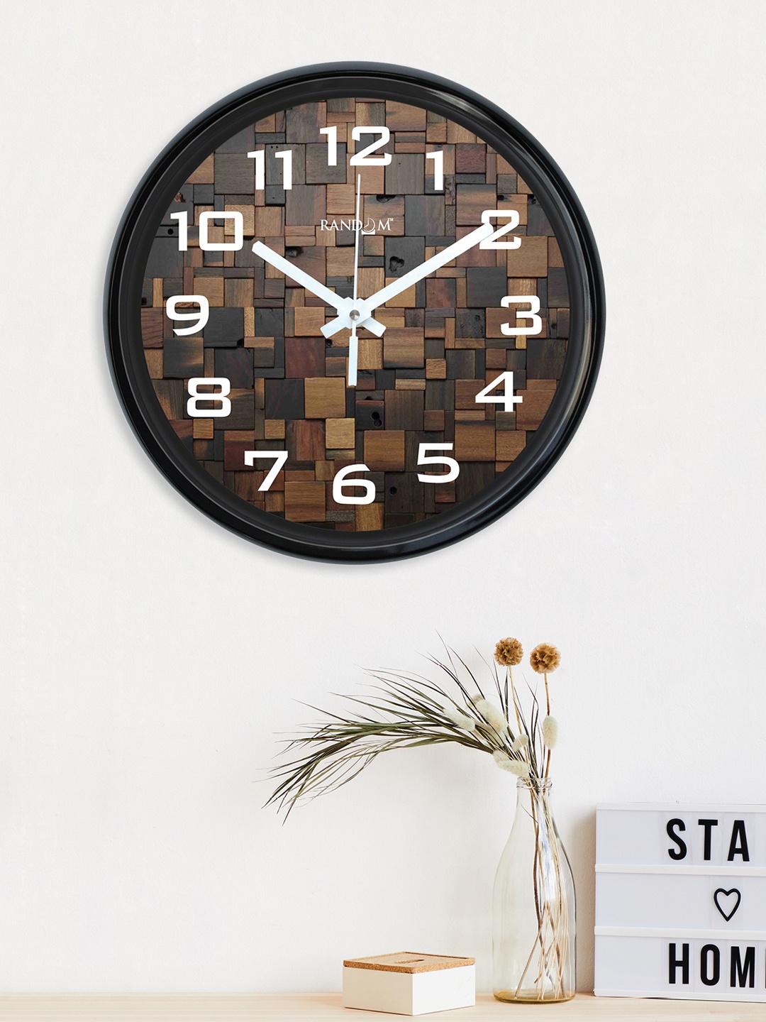 

RANDOM Brown Round Printed 30.48 cm Analogue Wall Clock