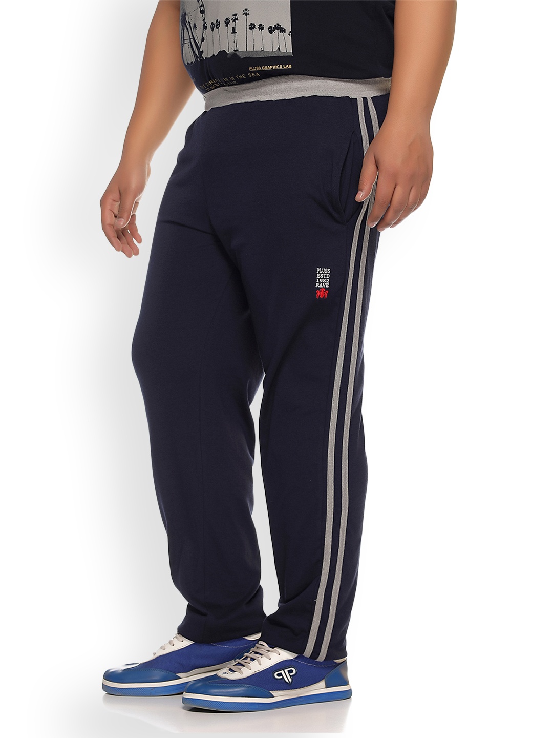 

plusS Navy Blue Track Pants