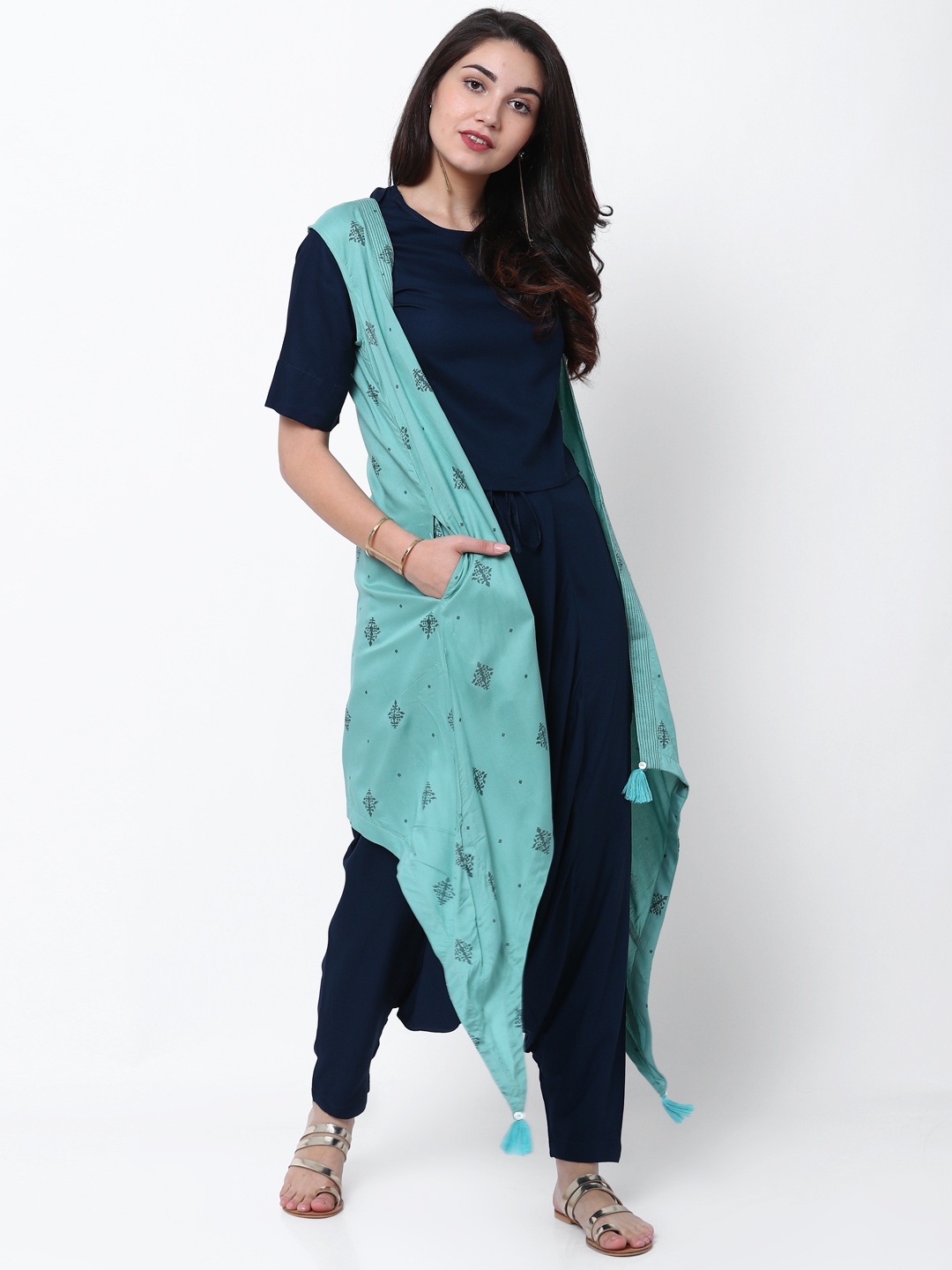 

Vishudh Women Co-Ord Set, Teal