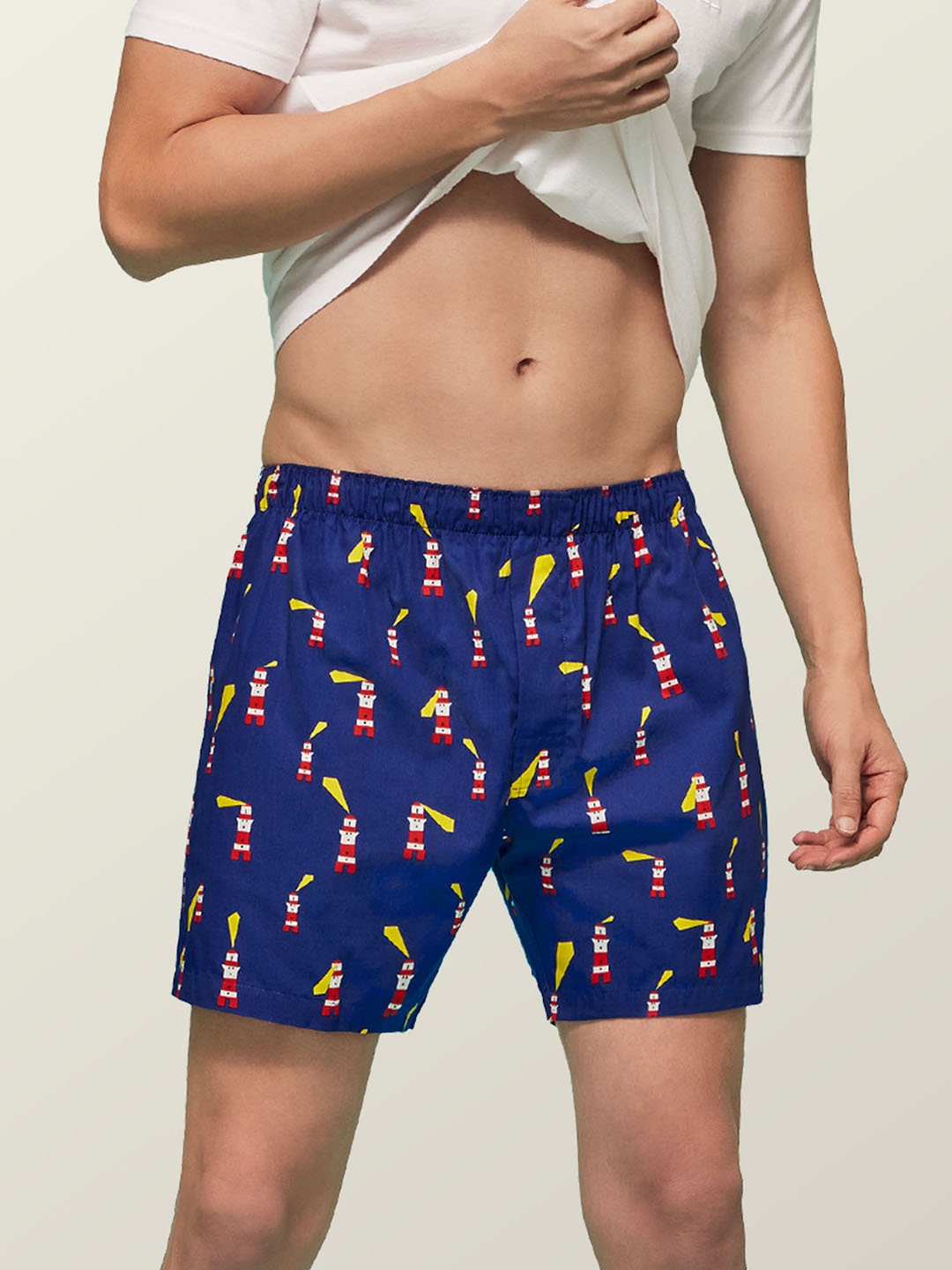 

XYXX Men Super Combed Cotton Printed Remix Boxer XYBOX24, Blue