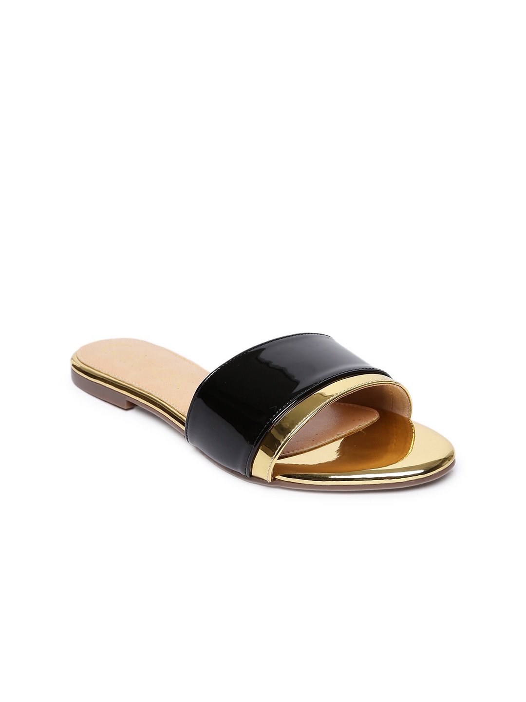 

Catwalk Women Black Solid Synthetic Open Toe Flats