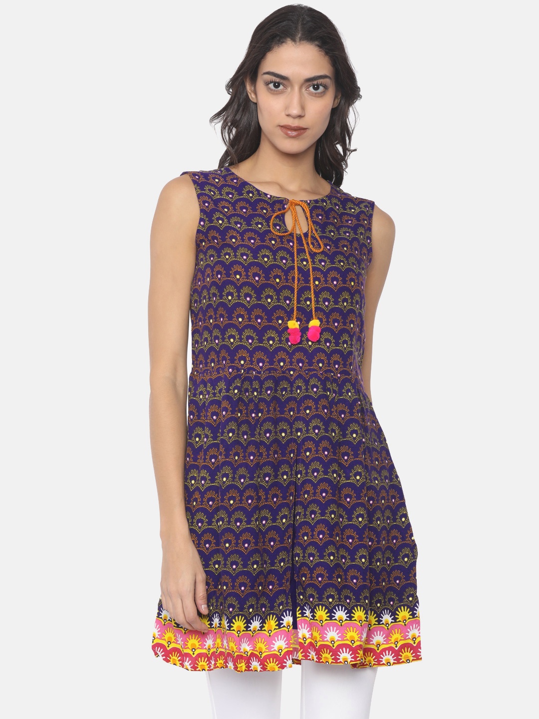 

Bronz Blue Printed Tunic