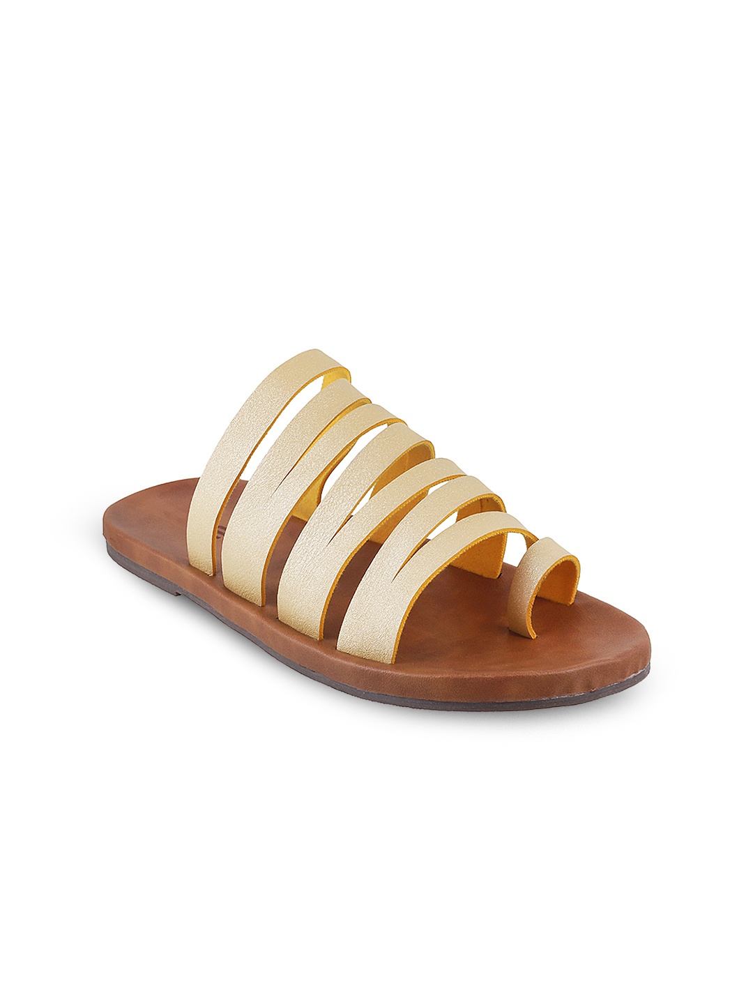 

Metro Women Yellow Solid Synthetic One Toe Flats