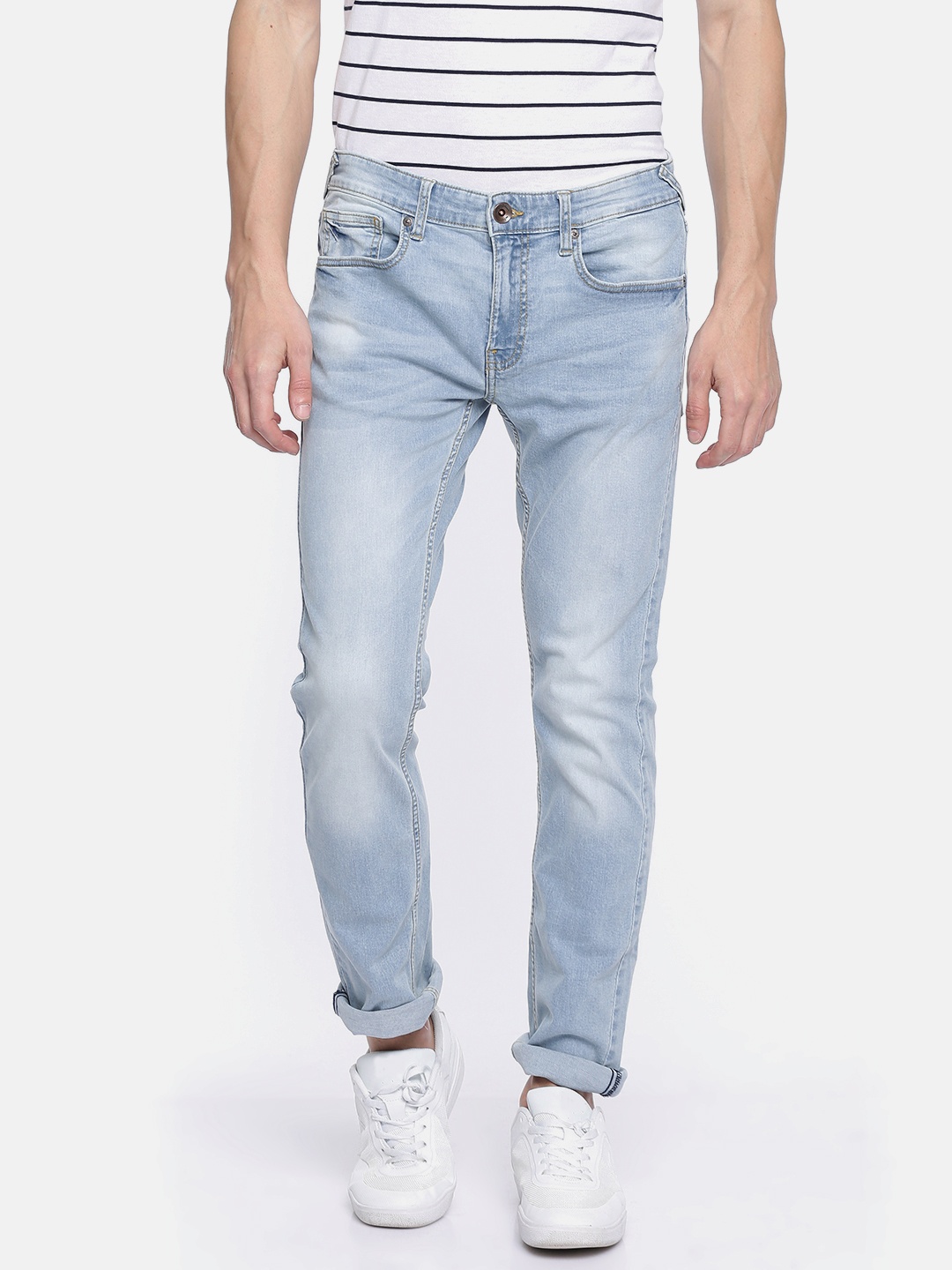 

Pepe Jeans Men Blue Slim Fit Low-Rise Clean Look Stretchable Jeans