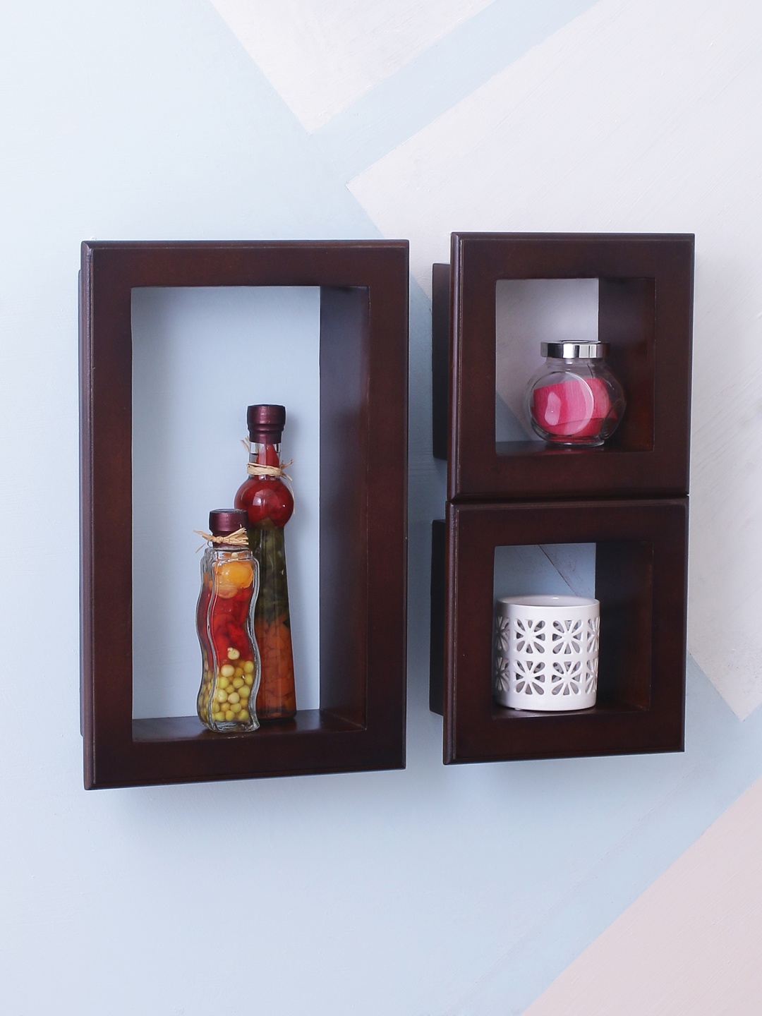 

Home Sparkle Brown MDF Basic Wall Shelf