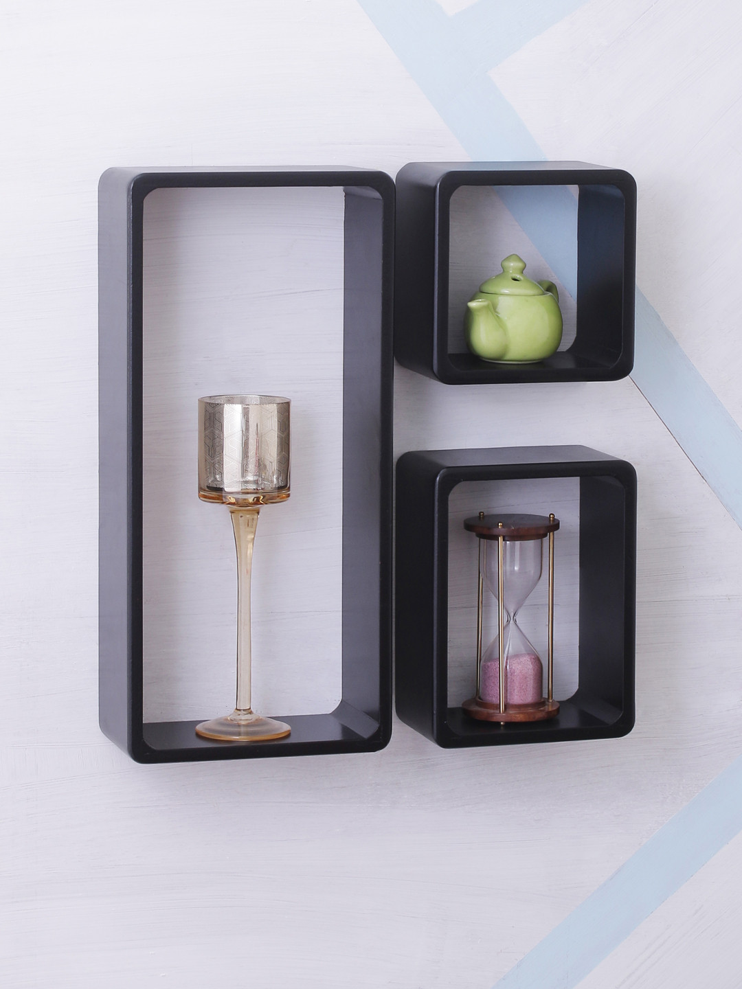 

Home Sparkle Black MDF Basic Wall Shelf