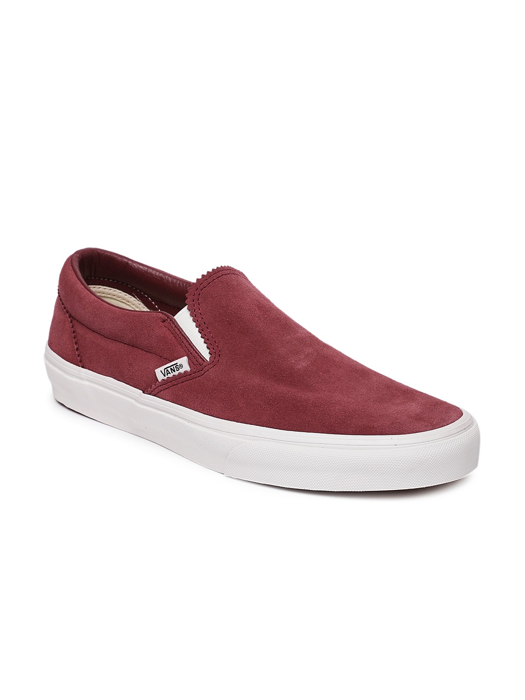 

Vans Unisex Maroon Classic Suede Slip-On Sneakers