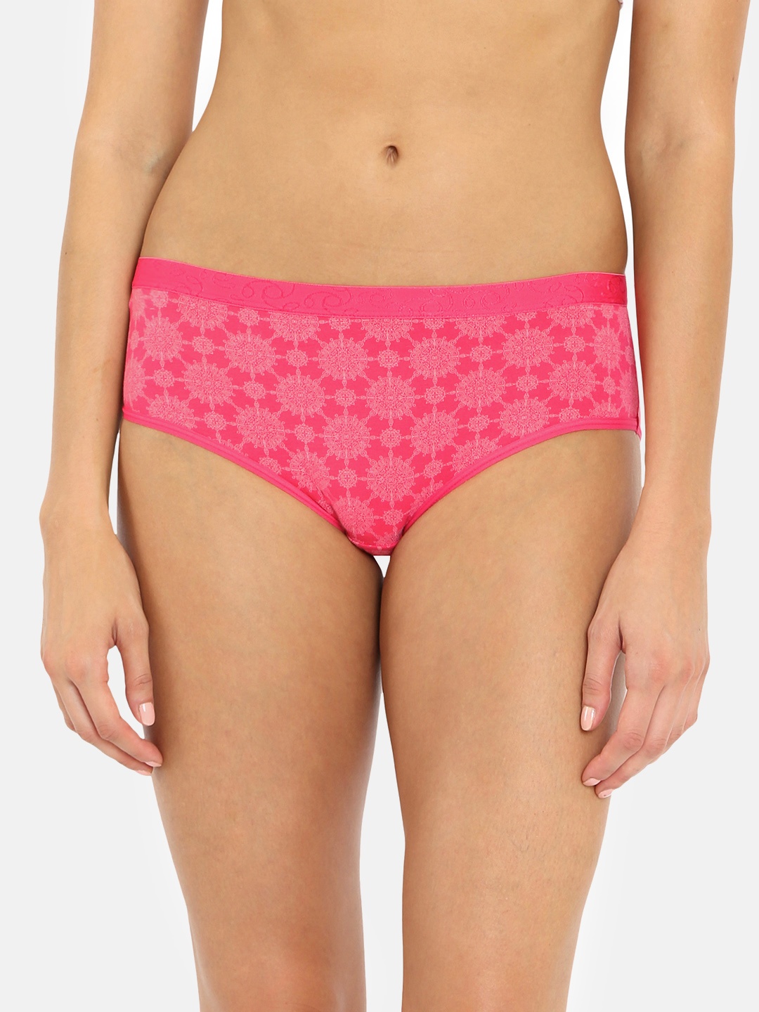 

Jockey Women Pink & White Printed Briefs 3001-0110