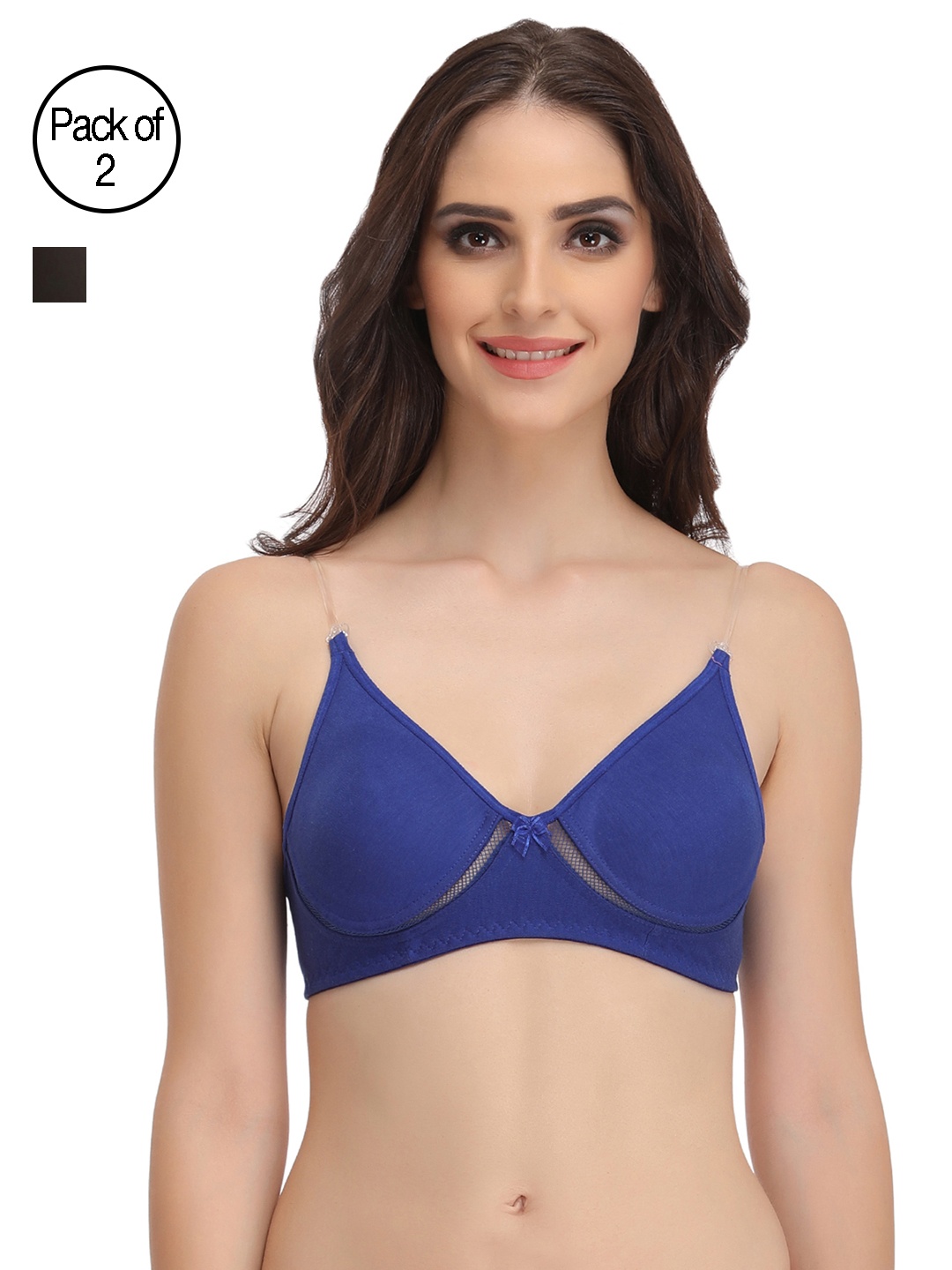 

Clovia Pack Of 2 Bra, Black