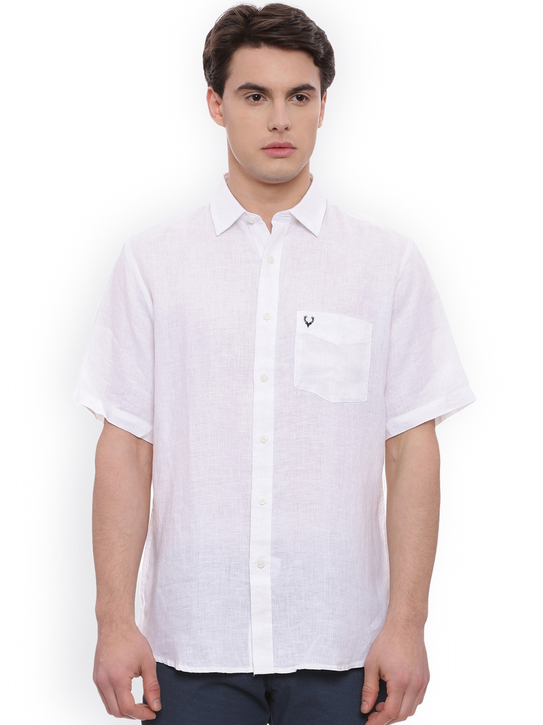 

Allen Solly Men White Slim Fit Solid Casual Shirt
