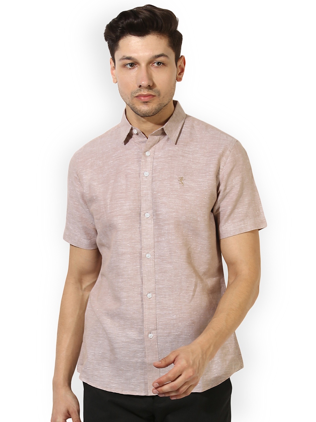 

Red Tape Men Taupe Comfort Regular Fit Solid Casual Shirt