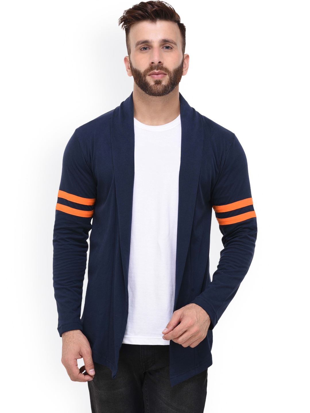 

Rigo Open Front Cotton Shrug, Blue