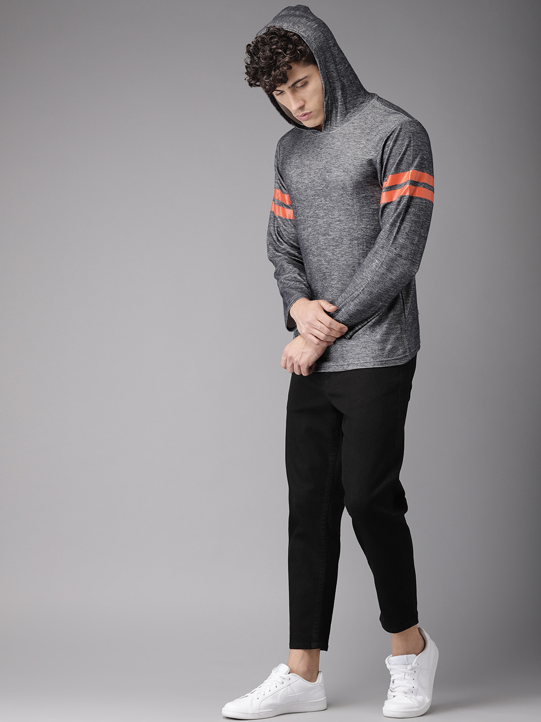 

Moda Rapido Men Black Straight Fit Cropped Mid-Rise Clean Look Stretchable Jeans