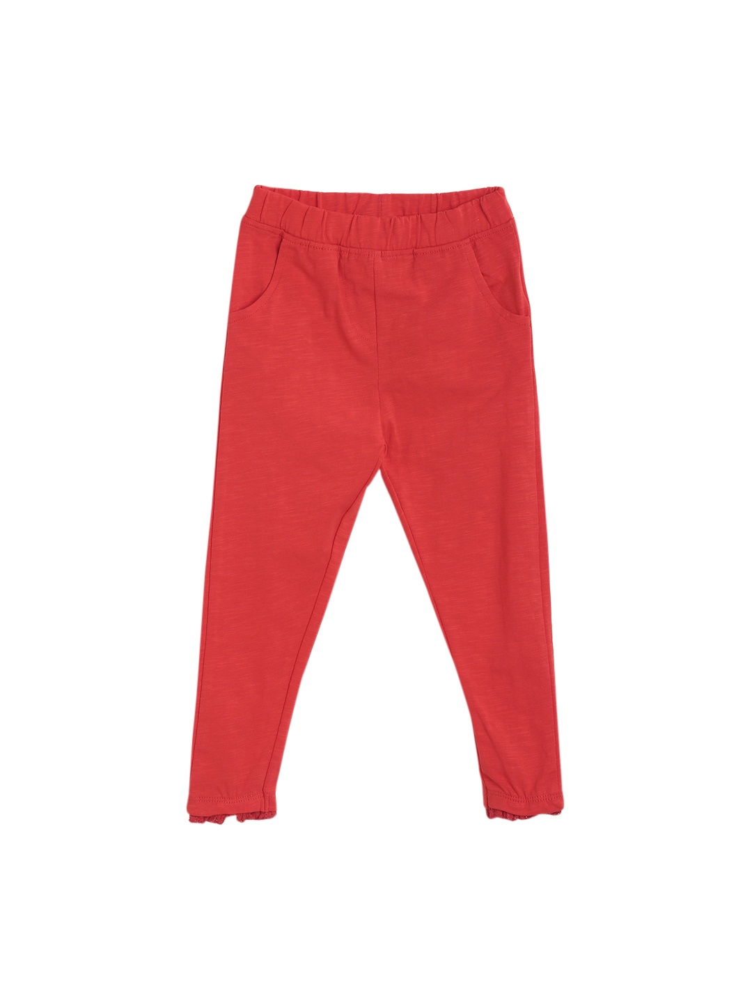 

MINI KLUB Girls Red Solid Leggings