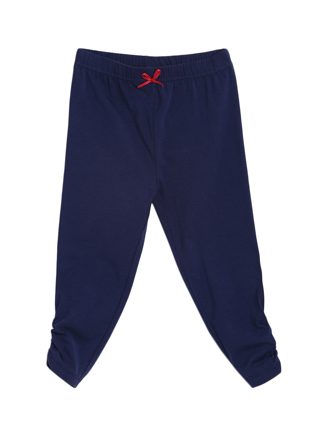 

MINI KLUB Girls Solid Knitted Leggings, Navy blue