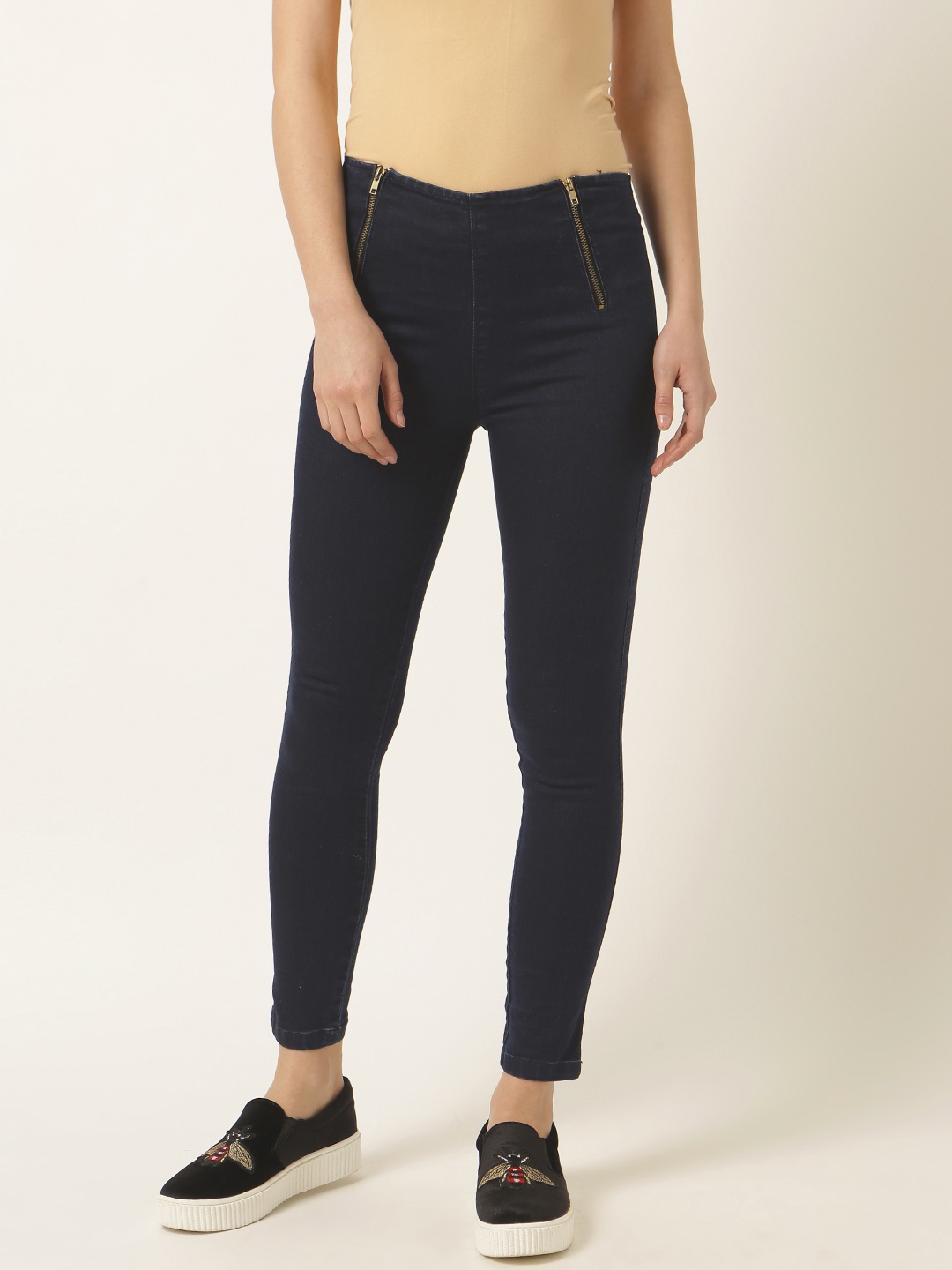 

Miss Chase Women Navy Blue Skinny Fit Jeggings