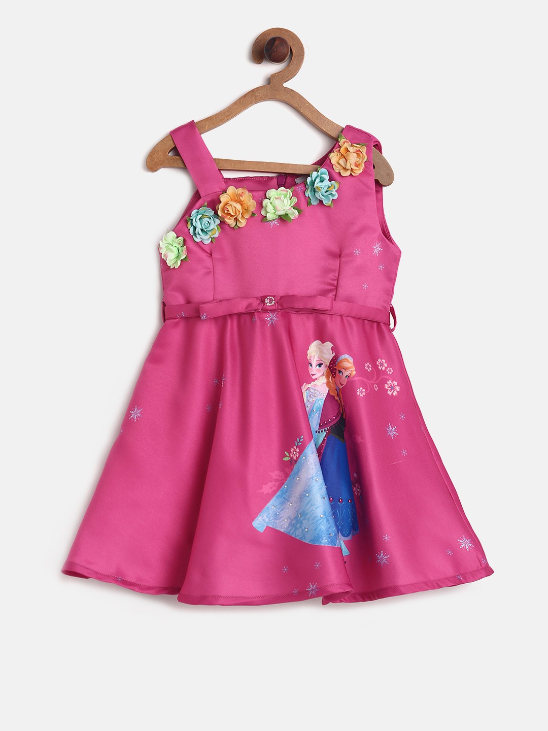 

Peppermint Disney Girls Pink Disney Printed Fit and Flare Dress