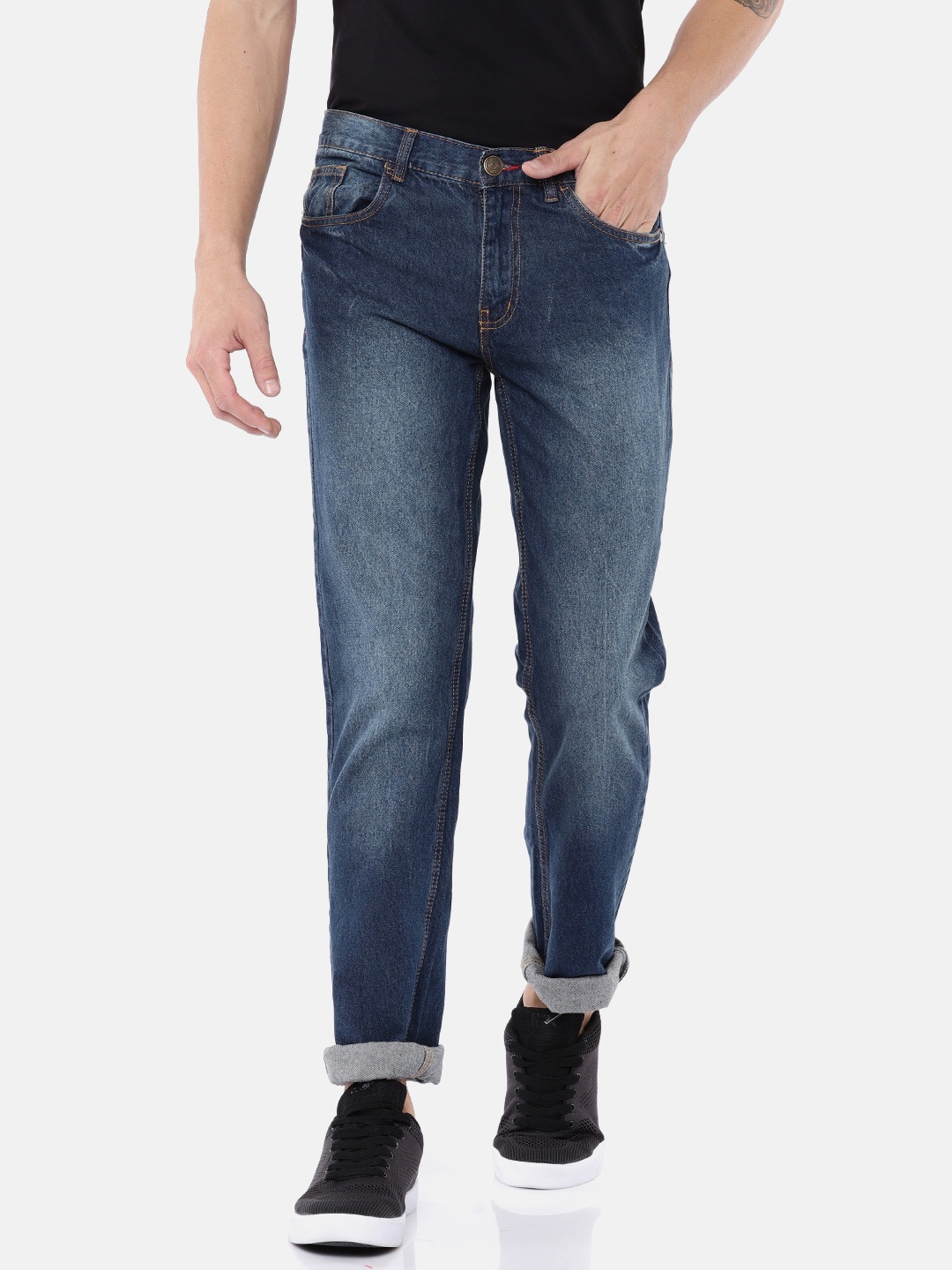 

Newport Men Blue Regular Fit Mid-Rise Clean Look Jeans