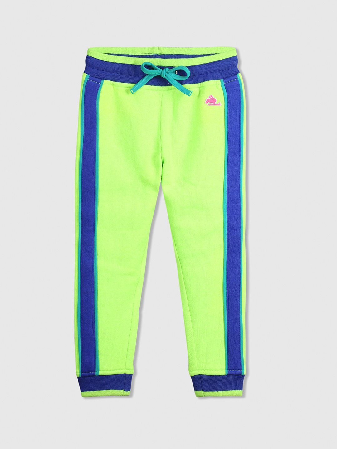 

Cherry Crumble Unisex Fluorescent Green & Blue Smart Regular Fit Joggers
