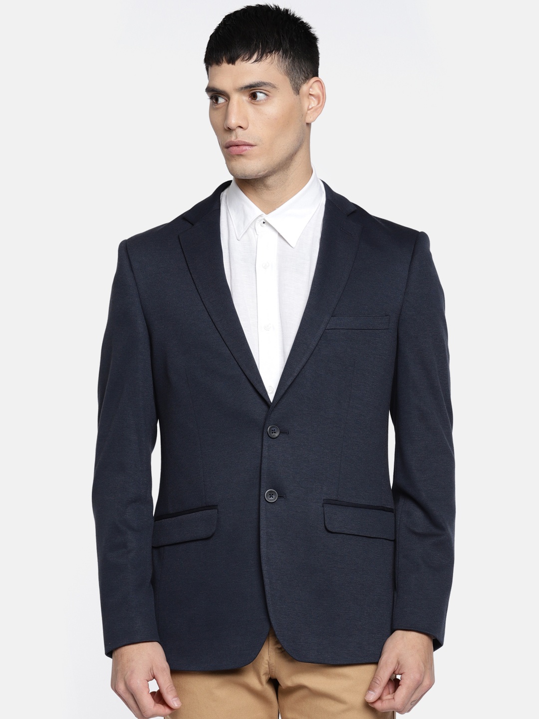

ColorPlus Blue Single-Breasted Contemporary Fit Formal Blazer