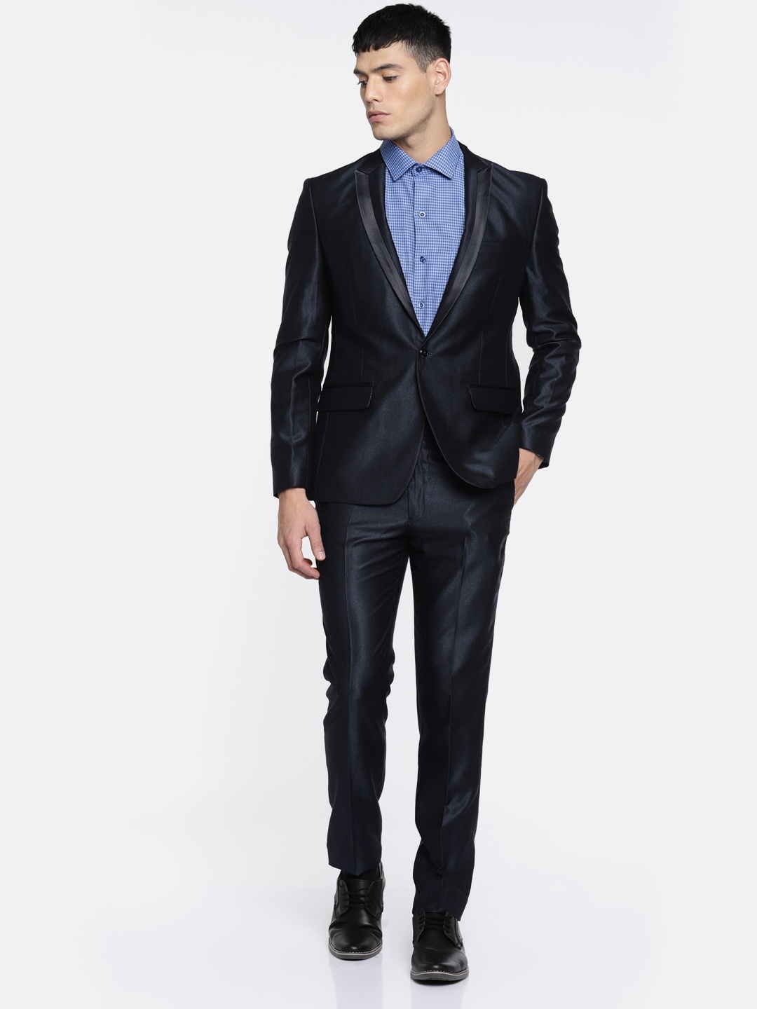 

Parx Men Blue Single-Breasted Urban Fit Formal Suit