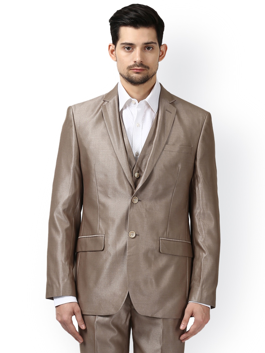 

Park Avenue Beige Single-Breasted Party Suit