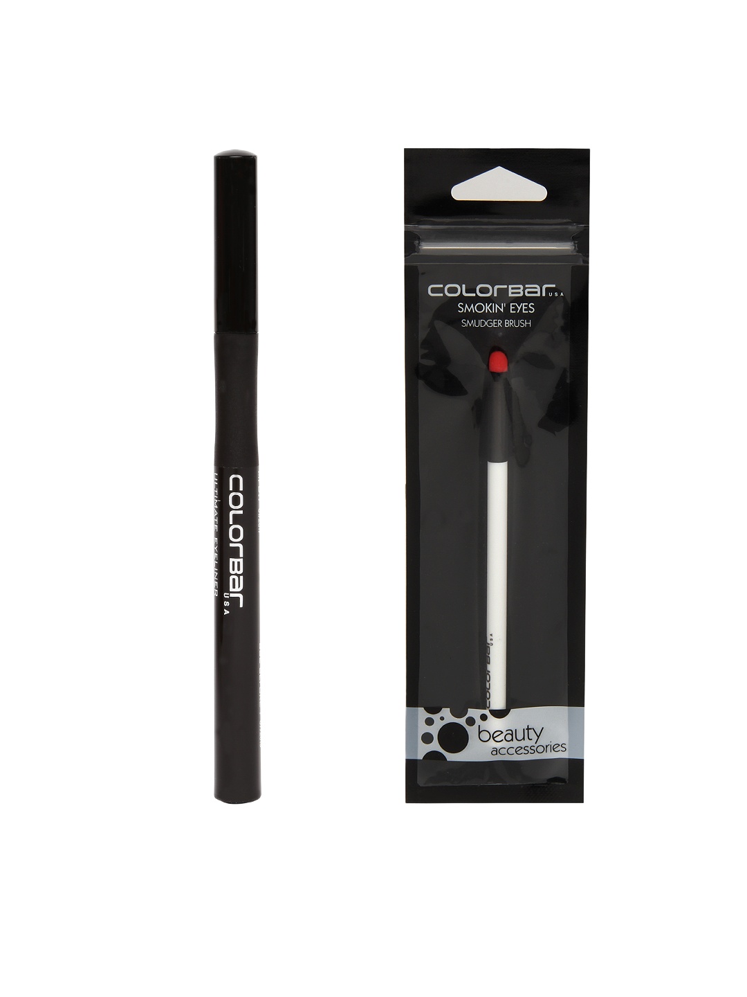 

Colorbar Pack of 2 Smudge Brush & Eyeliner, Black
