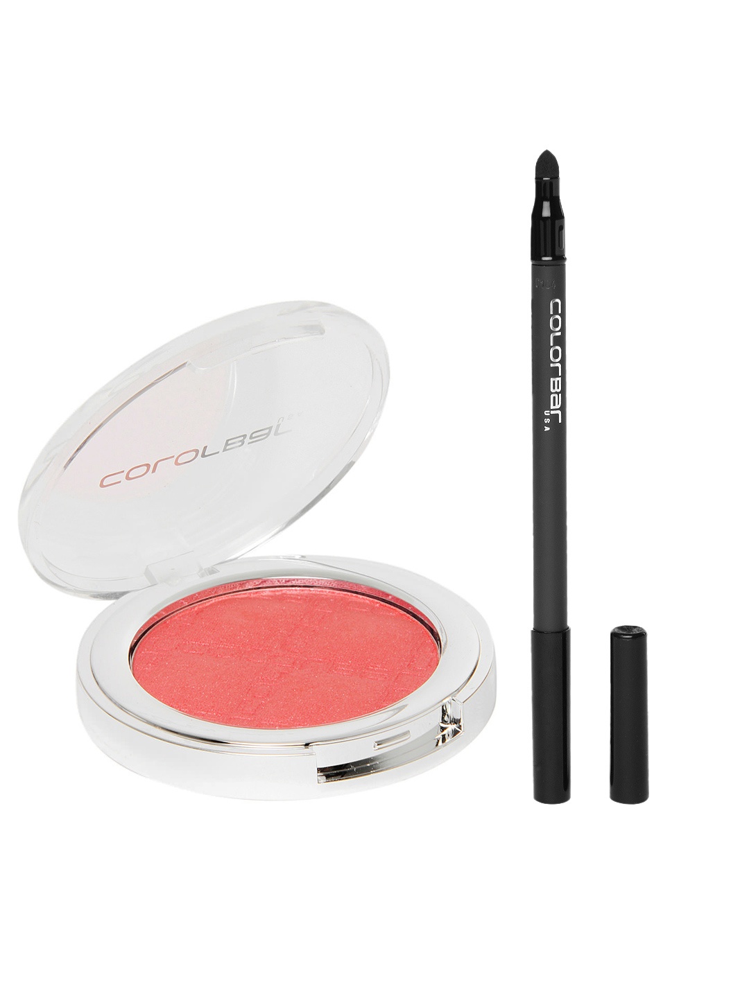 

Colorbar Set of Cheekillusion Blush - Coral Bliss 014 & Just Smoky Kajal - Just Black 001