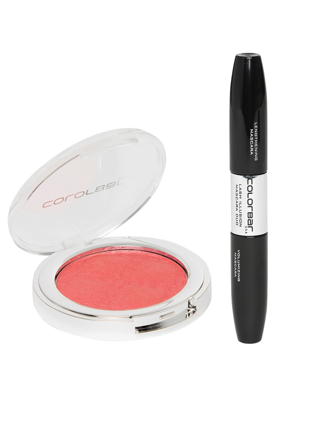 

ColorbarSet of Black Lash Illusion Mascara Duo& Coral Bliss Cheekillusion Blush, Pink