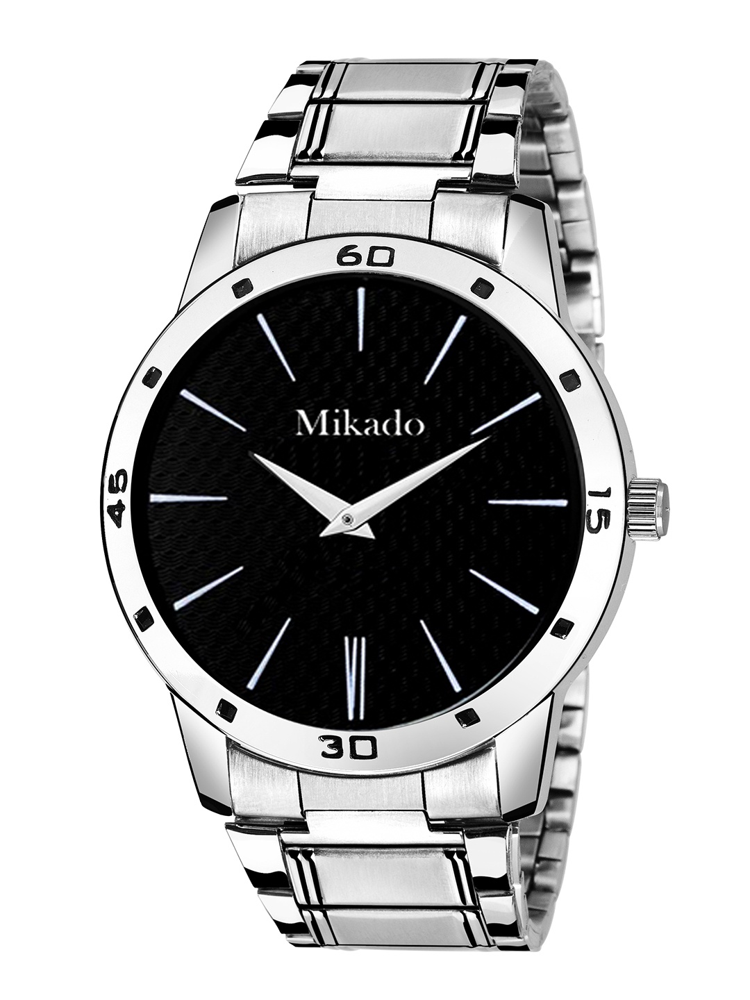 

Mikado Men Silver-Toned & Black Analogue Watch 7057