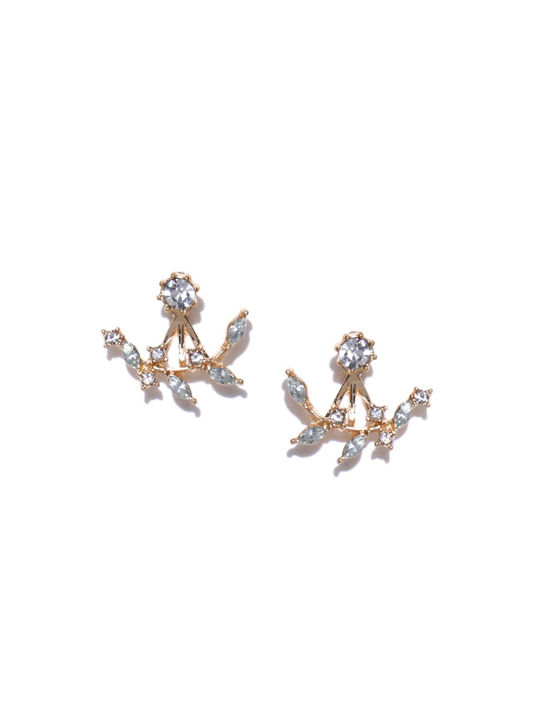 

OOMPH Gold-Toned & White Floral Studs