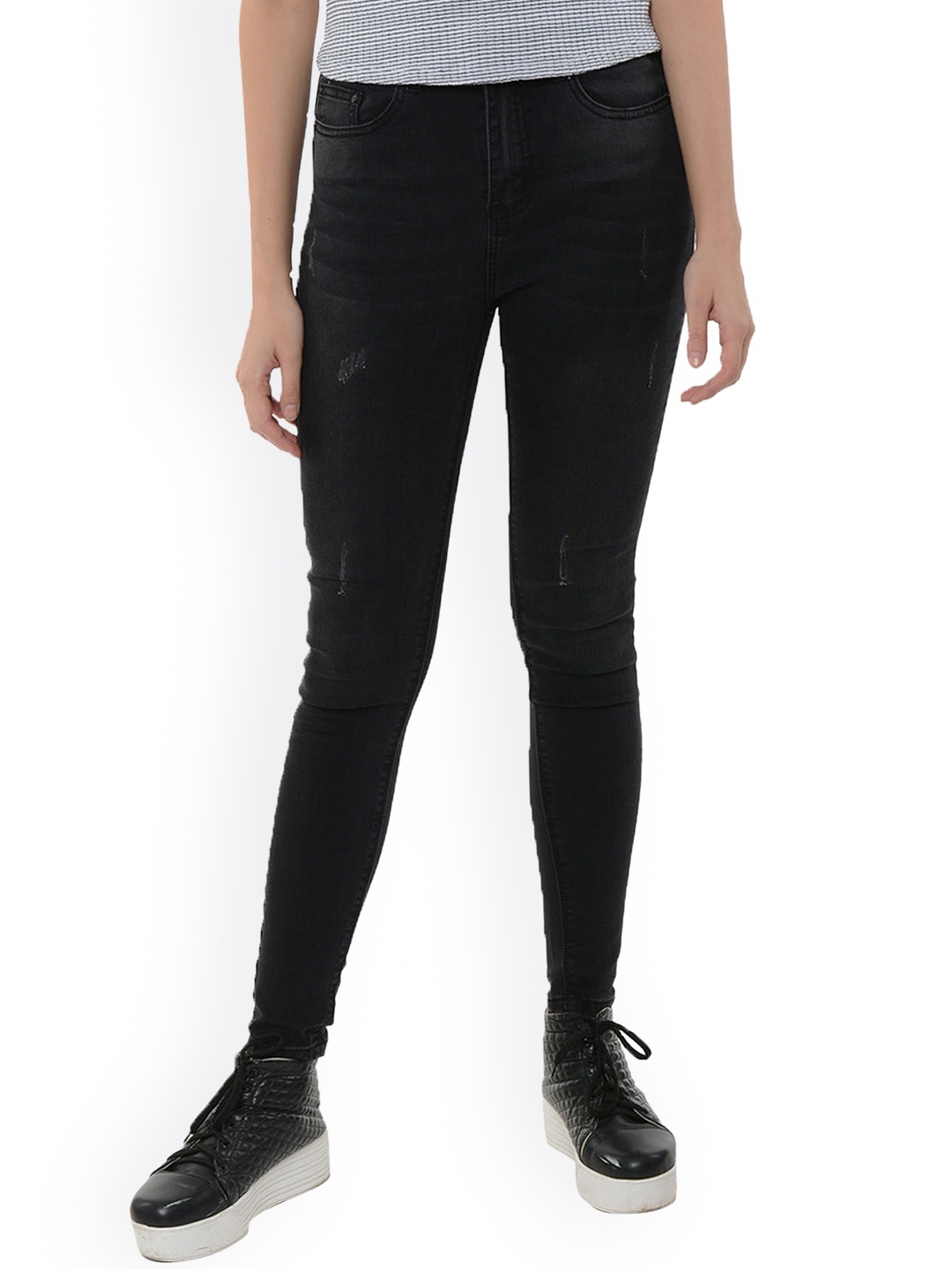 

Gipsy Women Black Slim Fit Mid-Rise Clean Look Jeans