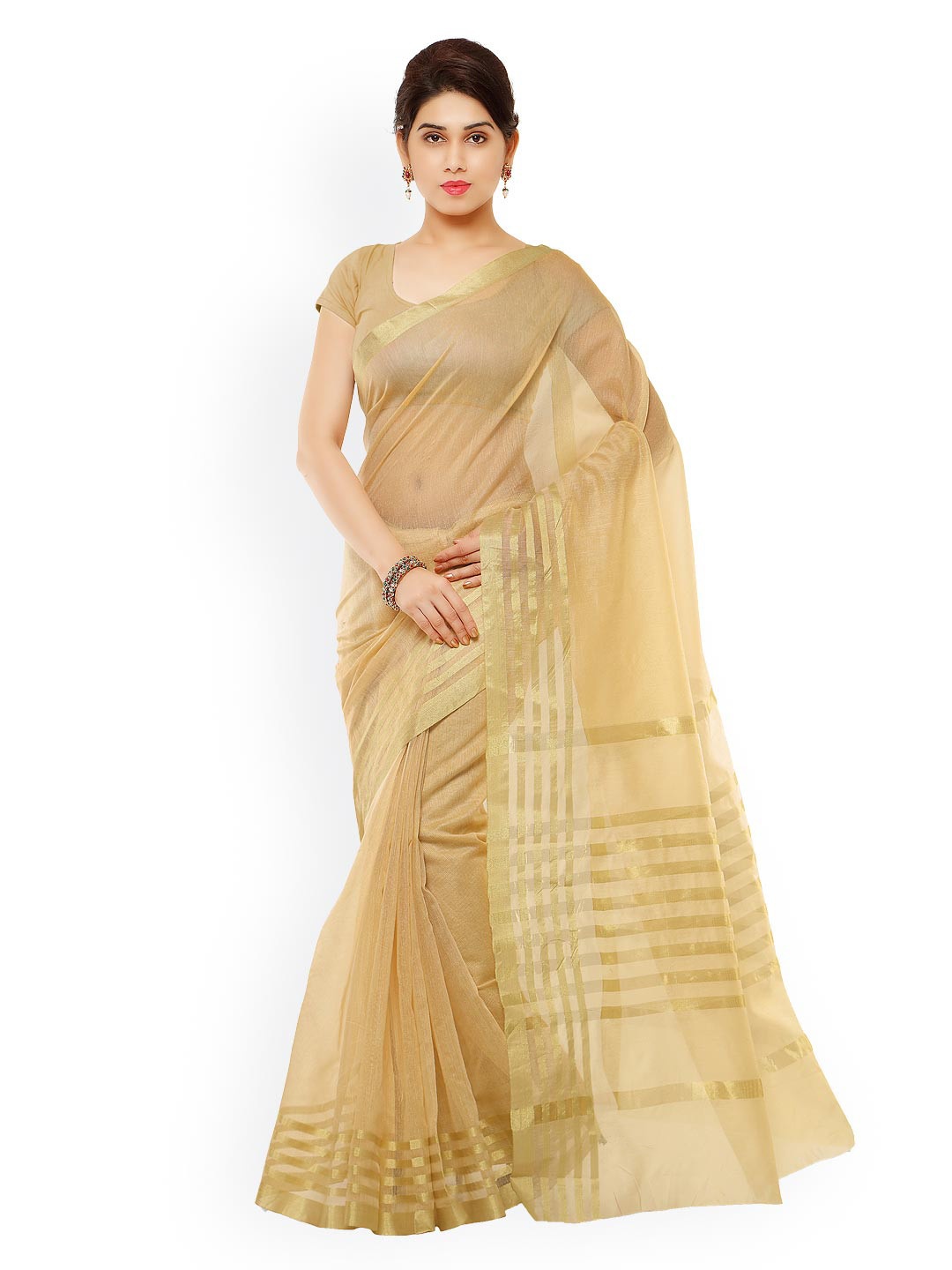 

Vogue Era Beige Pure Cotton Woven Design Kota Saree