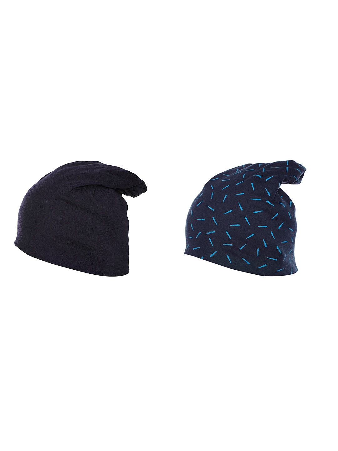 

MACK JONNEY Women Set Of 2 Beanies, Navy blue
