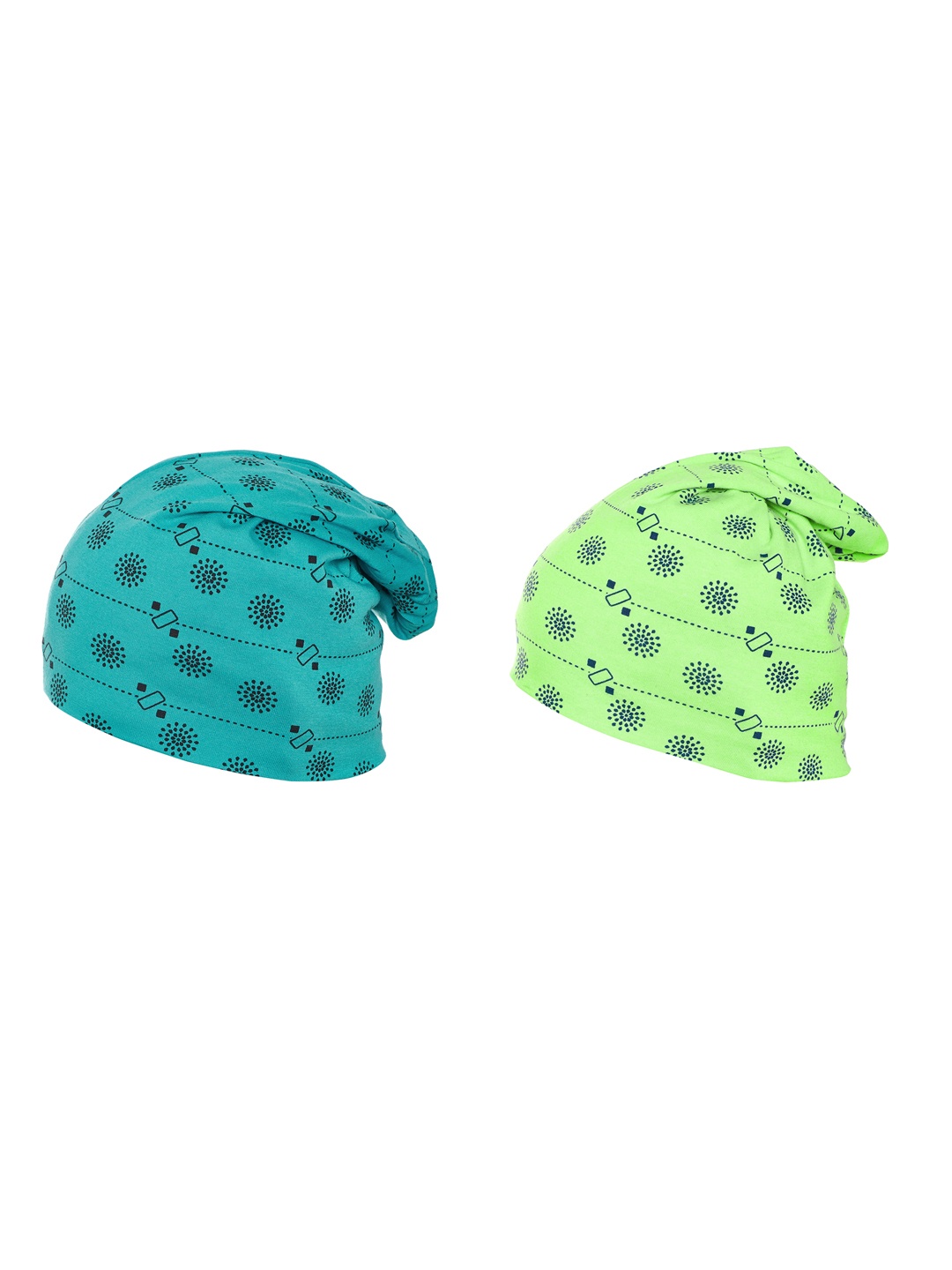 

VIMAL JONNEY Women Set Of 2 Beanies, Green