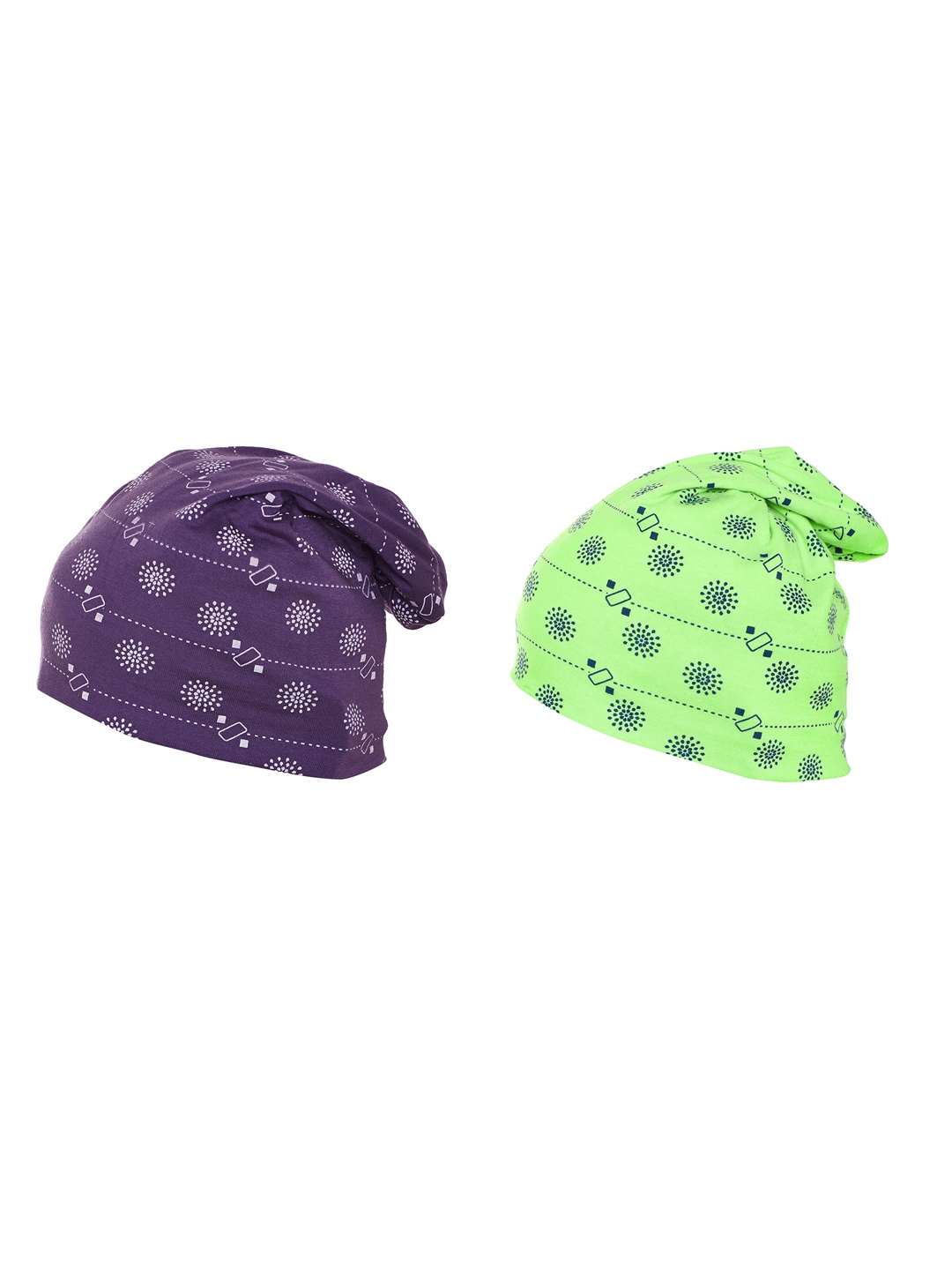 

VIMAL JONNEY Women Set Of 2 Beanies, Green