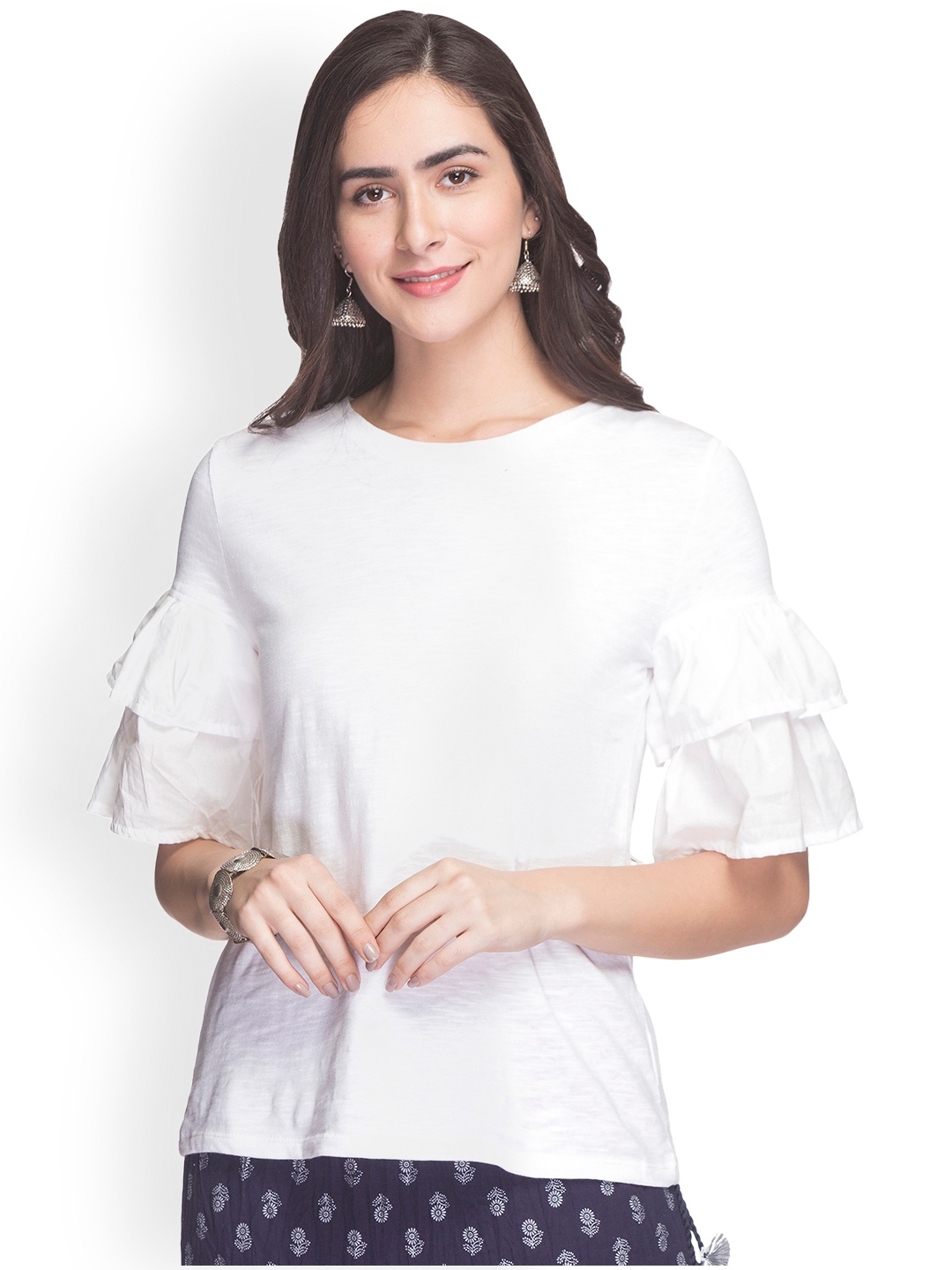 

Globus Women White Solid Top