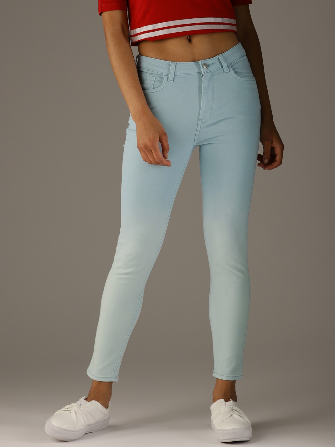 

Flying Machine Women Blue Veronica Skinny Fit High-Rise Clean Look Stretchable Jeans