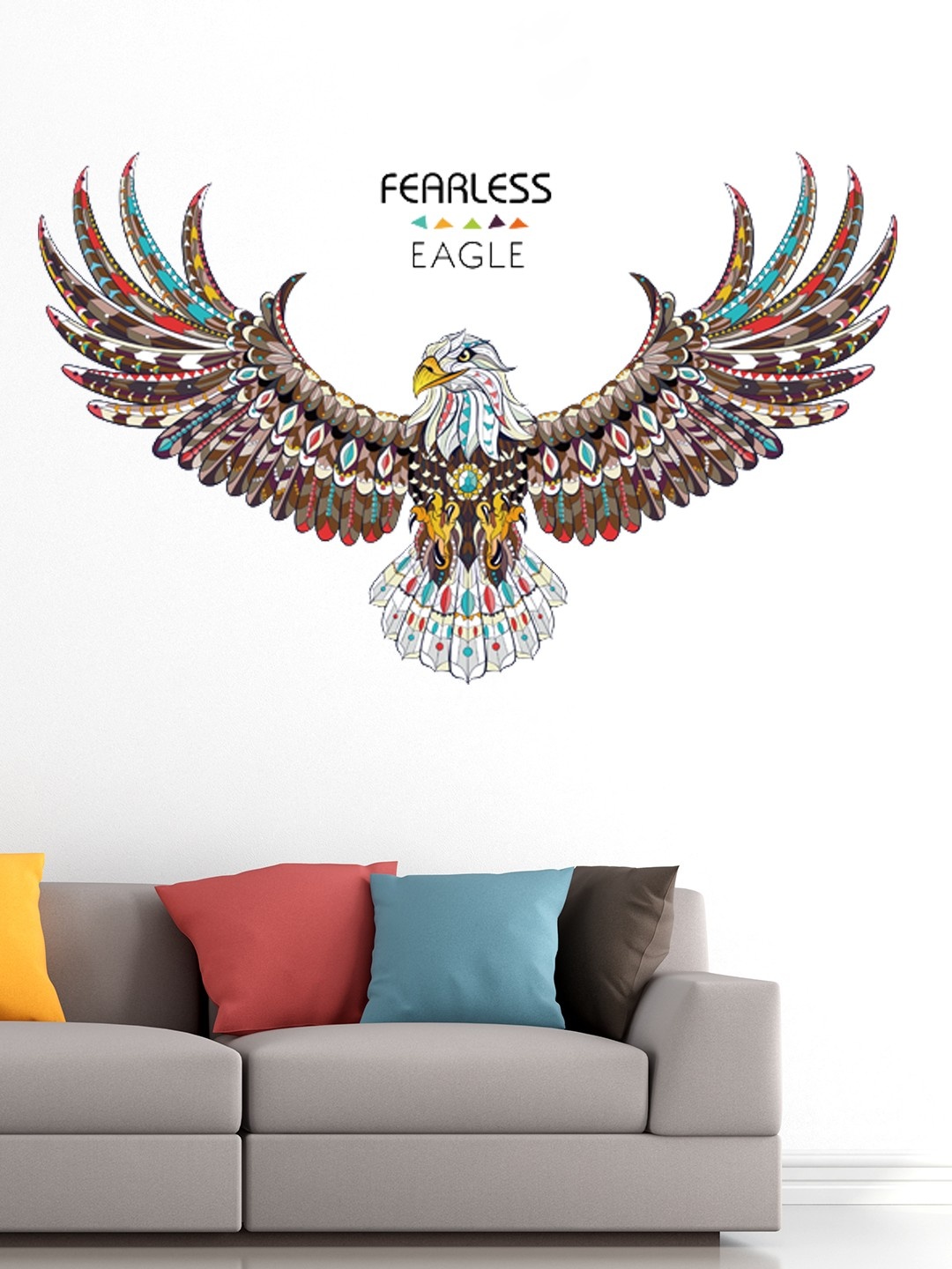 

Cortina Multicoloured Fearless Eagle Wall Sticker, Multi